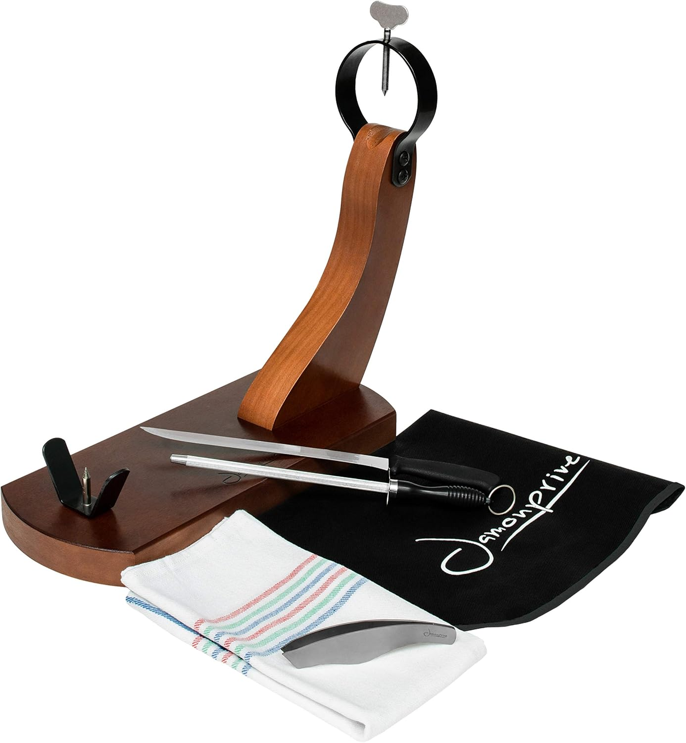 Ham Stand with Non-Slip Pads - Professional Jamonero Ham Holder Set for Spanish Serrano & Iberico Ham & Italian Prosciutto