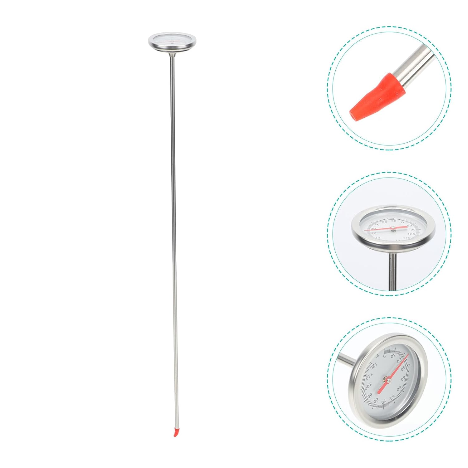 UKCOCO Stainless Steel Compost Thermometer Probe Soil Temperature Measuring Tool for Gardening and Backyard Use Precision Sensor with C to C Range image number 6
