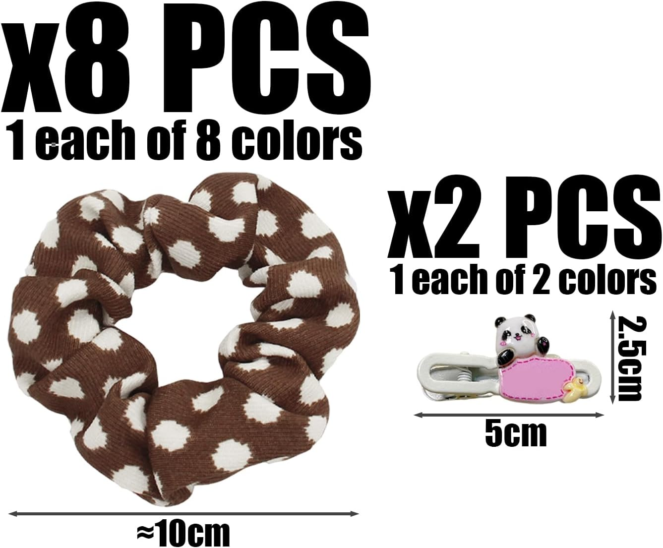 8 Retro Hair Rings and 1 Pair Cute Hair Cards, Women'S Hair Accessories, Hairstyle Decorations, Creative Personality Hair Accessories. image number 3