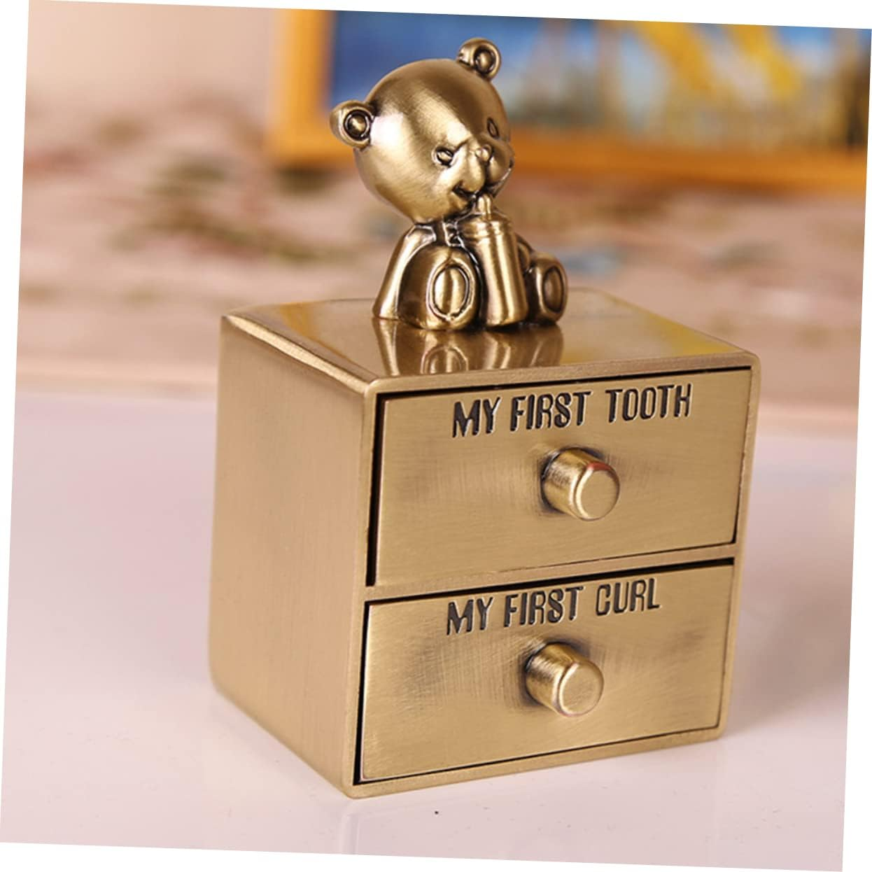 Zinc Alloy Boys and Girls Tooth Box Portable Metal Tooth Storage for Personalised image number 5