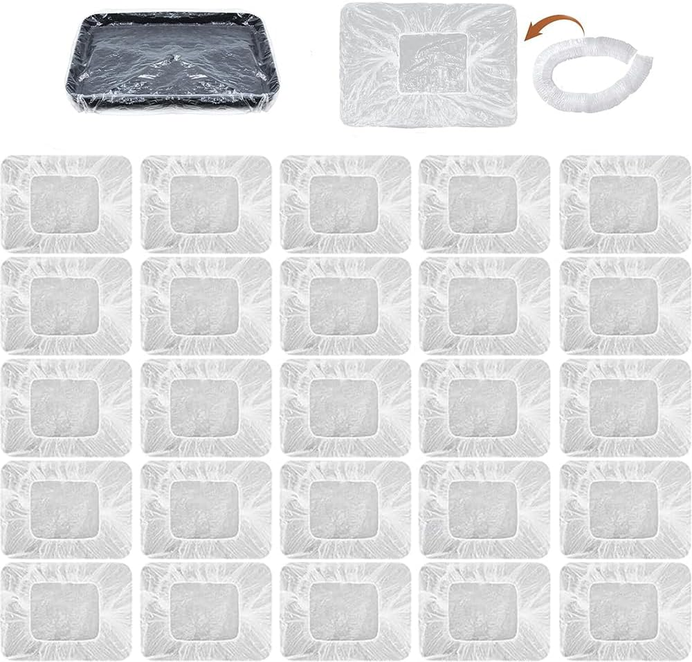 Paint Tray Liners, 30-Pack, Disposable Paint Pan Covers for Rollers (9Inch) image number 1