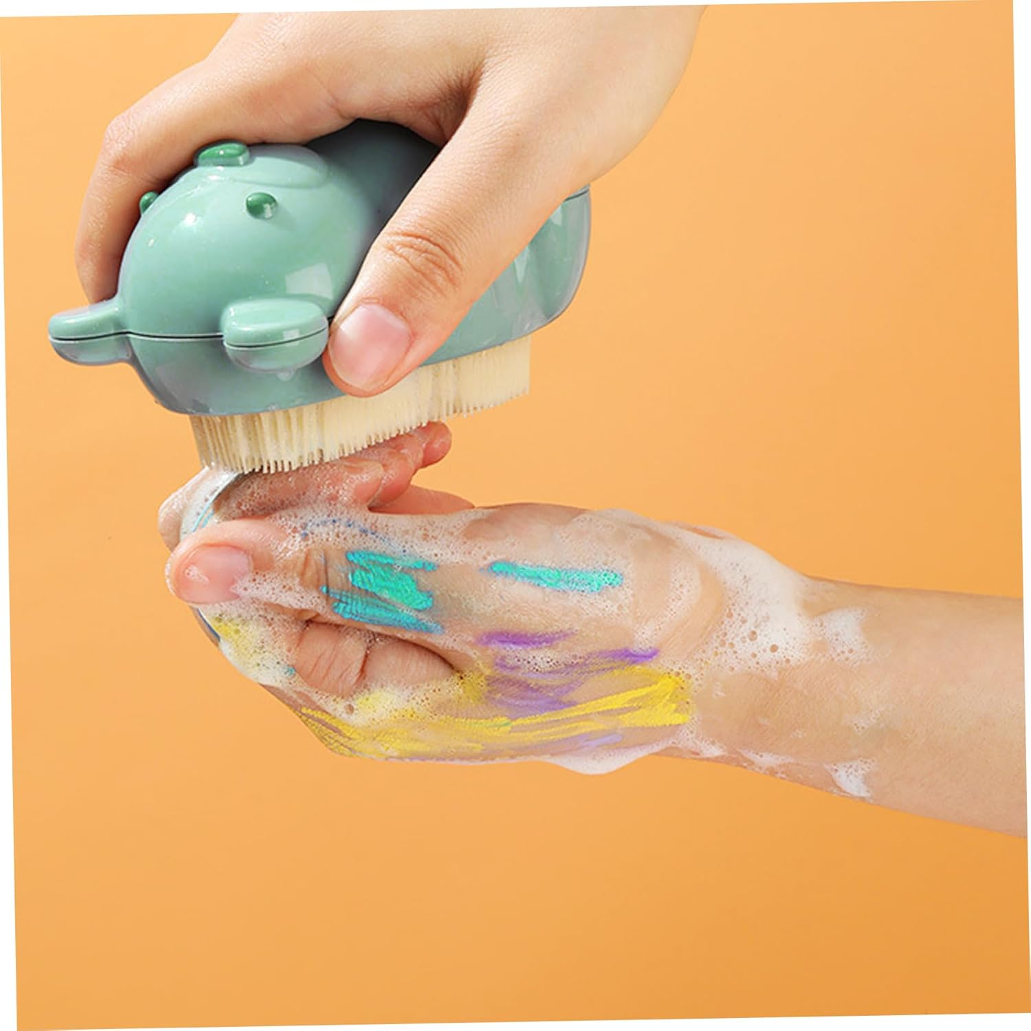 Nail Cleaning Brush, Cute Bear Nail Scrubber Brush with Soft Bristle for Toes and Nails Men Women, 2.9X3.2 Inch image number 1