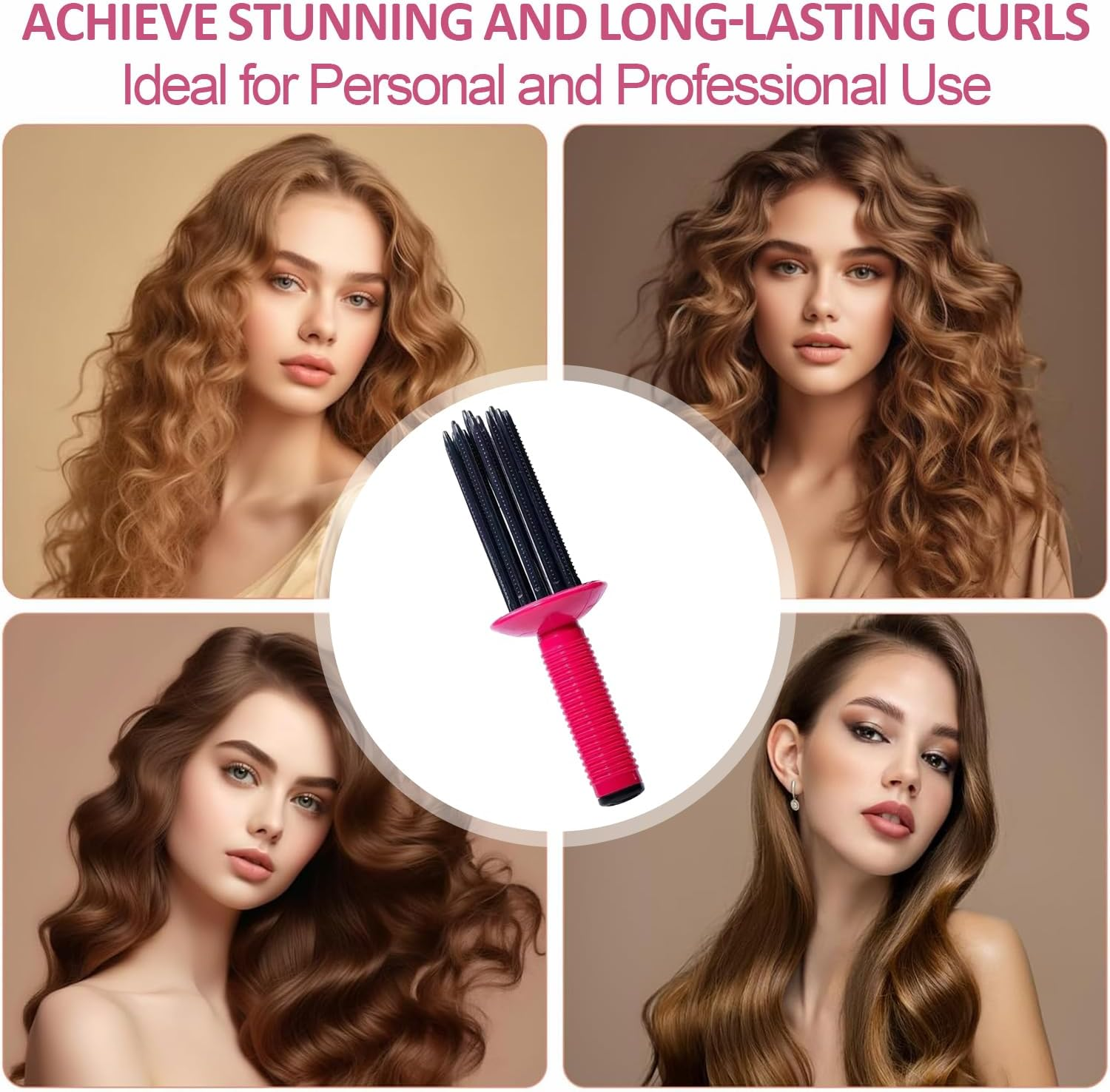 Xihongshi Curling Roll Comb, 2024 New Curling Roll Comb for Curly Hair, Hair Fluffy Curling Roll Comb, Curly Hair Styler Tool, Professional Curling Comb for Hair Salon image number 1