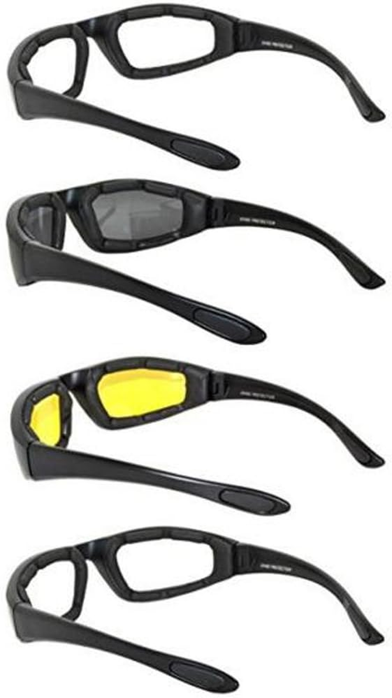 Motorcycle Glasses Riding Goggles, 4 Pcs All Weather Protective Motorcycle Rider Goggles for Outdoor Activity Sport image number 2