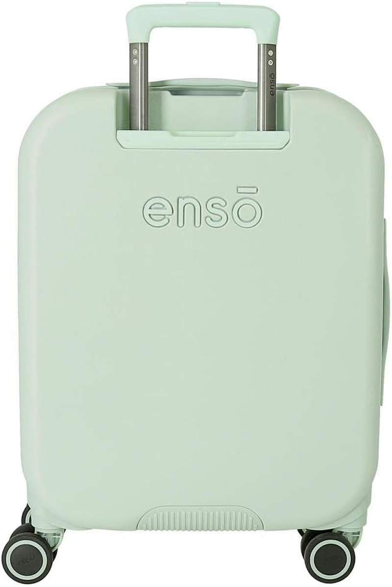 Enso Tropical Love Cabin Suitcase Green 40 X 55 X 20 Cm Rigid ABS Closure TSA Integrated 37L 3.2 Kg 4 Wheels Double Luggage Hand Luggage, Green, Cabin Suitcase, Green, Cabin Suitcase image number 6