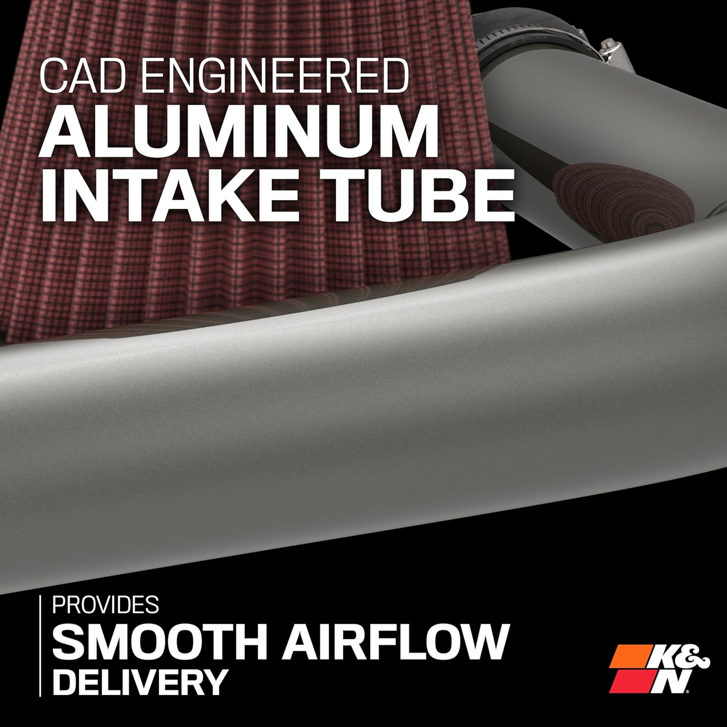 K&N 69-6000TR Typhoon Air Intake Kit, Short Ram, Red