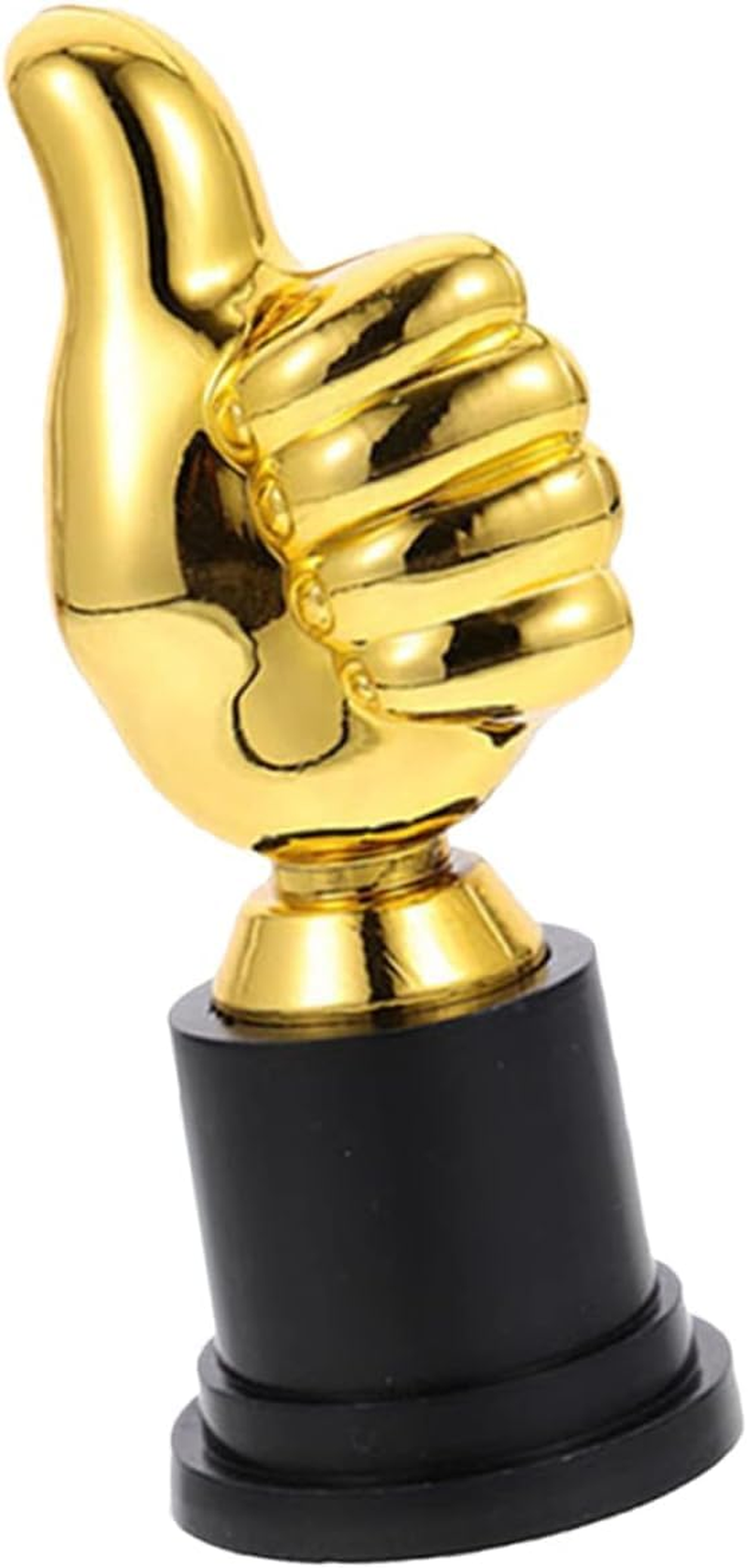 High Thumbs up Award Trophies with Base, Plastic Small Gold Trophy, Funny Trophies for Employee Coworker Teachers Volunteer Nurse image number 3