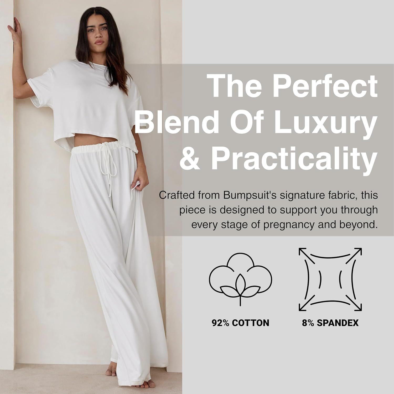 BUMPSUIT Cloud Slim Pant - Buttery Soft Maternity Sweatpants for Ultimate Comfort | Maternity Yoga Pants & Pregnancy Pants image number 6