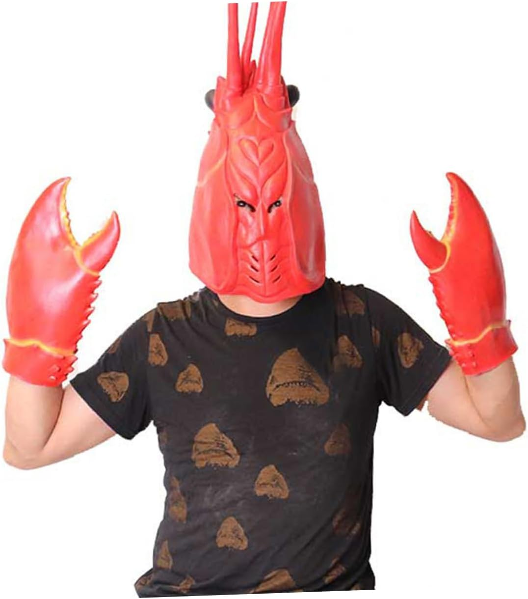 CHILDWEET 1Pair Crab Gloves for Cosplay and Halloween Flexible Ages Comfortable Animal Costume Accessory for Parties and Stage image number 2