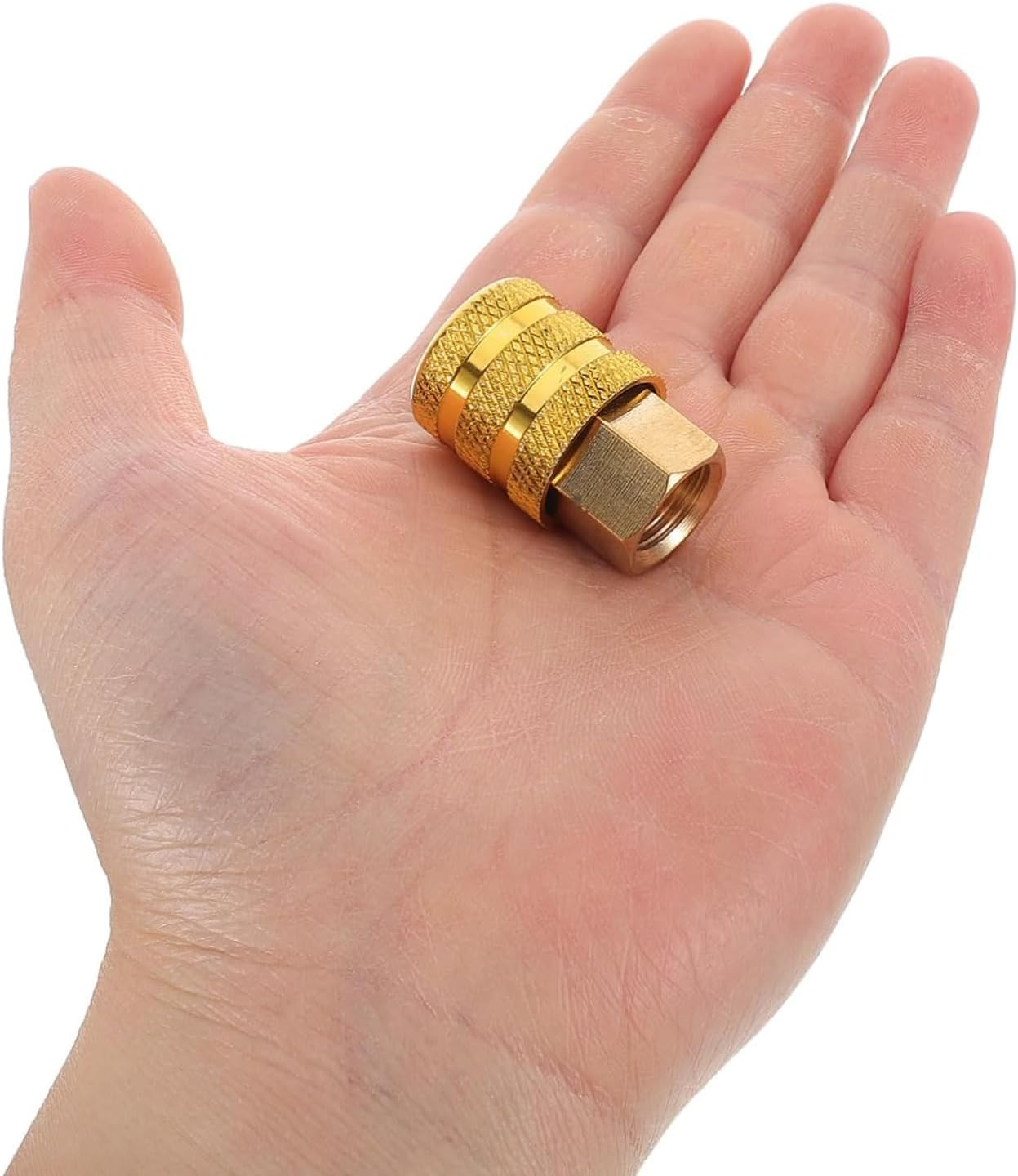 1PCS Heavy-Duty Copper Air Chuck Tire Inflator Adapter with Quick Connect Mechanism, Universal Fit for Car Truck SUV Bicycle Tires, Emergency Portable Inflation Tool Accessory image number 1