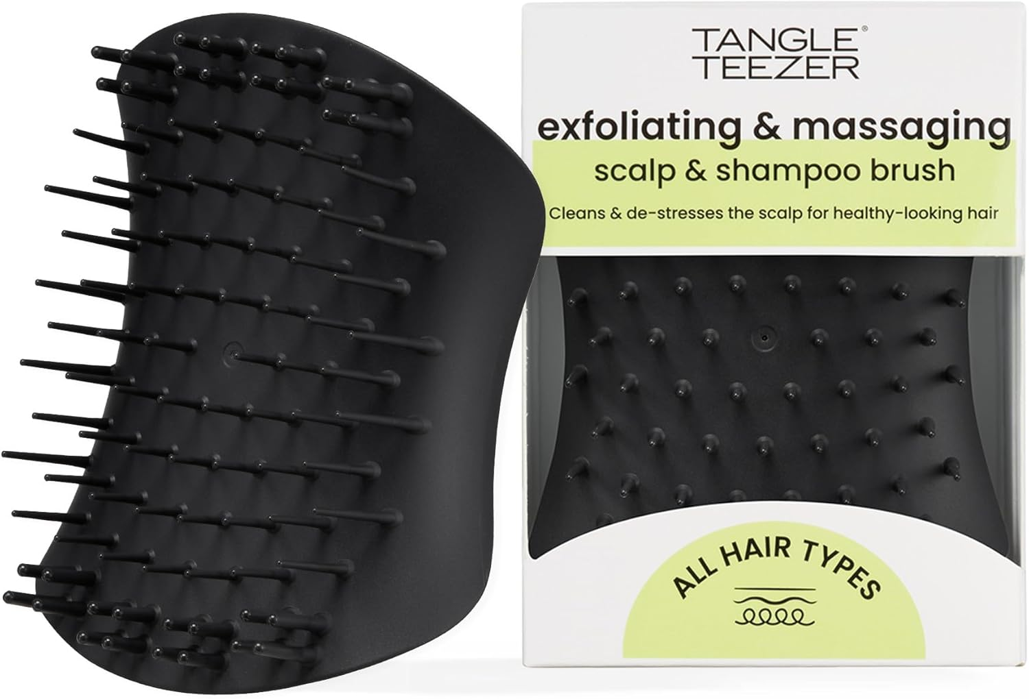 Tangle Teezer Scalp Exfoliator and Massager, Onyx Black