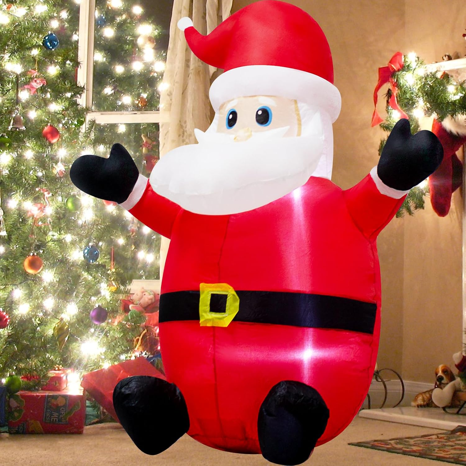 1.2M Christmas Inflatable Santa Claus Outdoor Yard Decorations，Indoor Blow up for Christmas Decorations- WM-02 image number 5