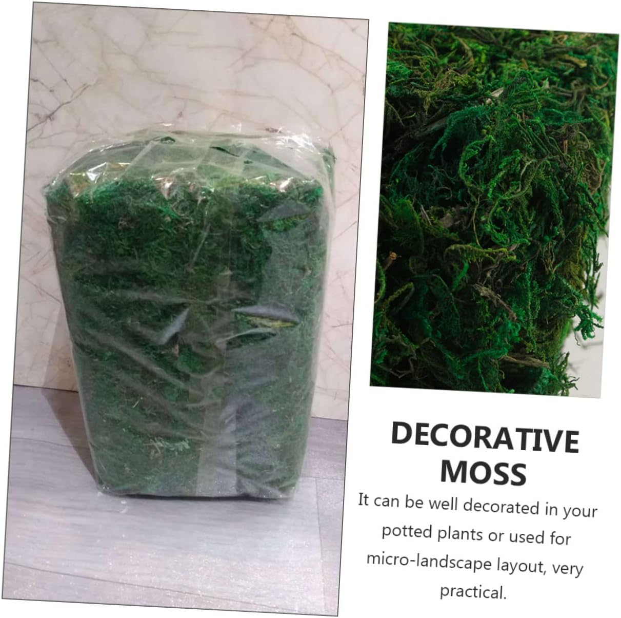 Abaodam Simulated Moss Artificial Plant Gardening Prop Decorative Moss Prop Imitated Plant Flowerpot Supplies Adornment for Indoor Outdoor Home Garden Decoration image number 5