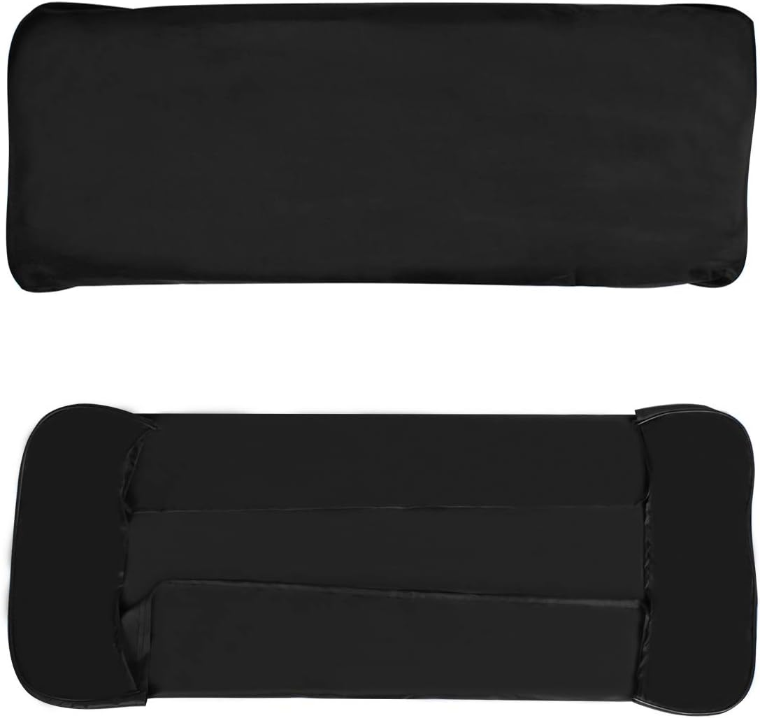 RAYWE 61-Key Piano Keyboard Dust Cover Water-Resistant Canvas Material Foldable Black Electronic Piano Accessories image number 5