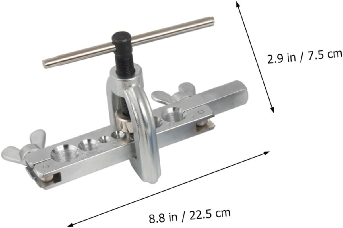 Beatifufu Flaring Tool Kit with Mini Pipe Cutter Manual Double Flaring Air Conditioner Flare Tools Copper Tube Expansion Automotive Repair Equipment for Vehicle Brake Line Maintenance image number 6