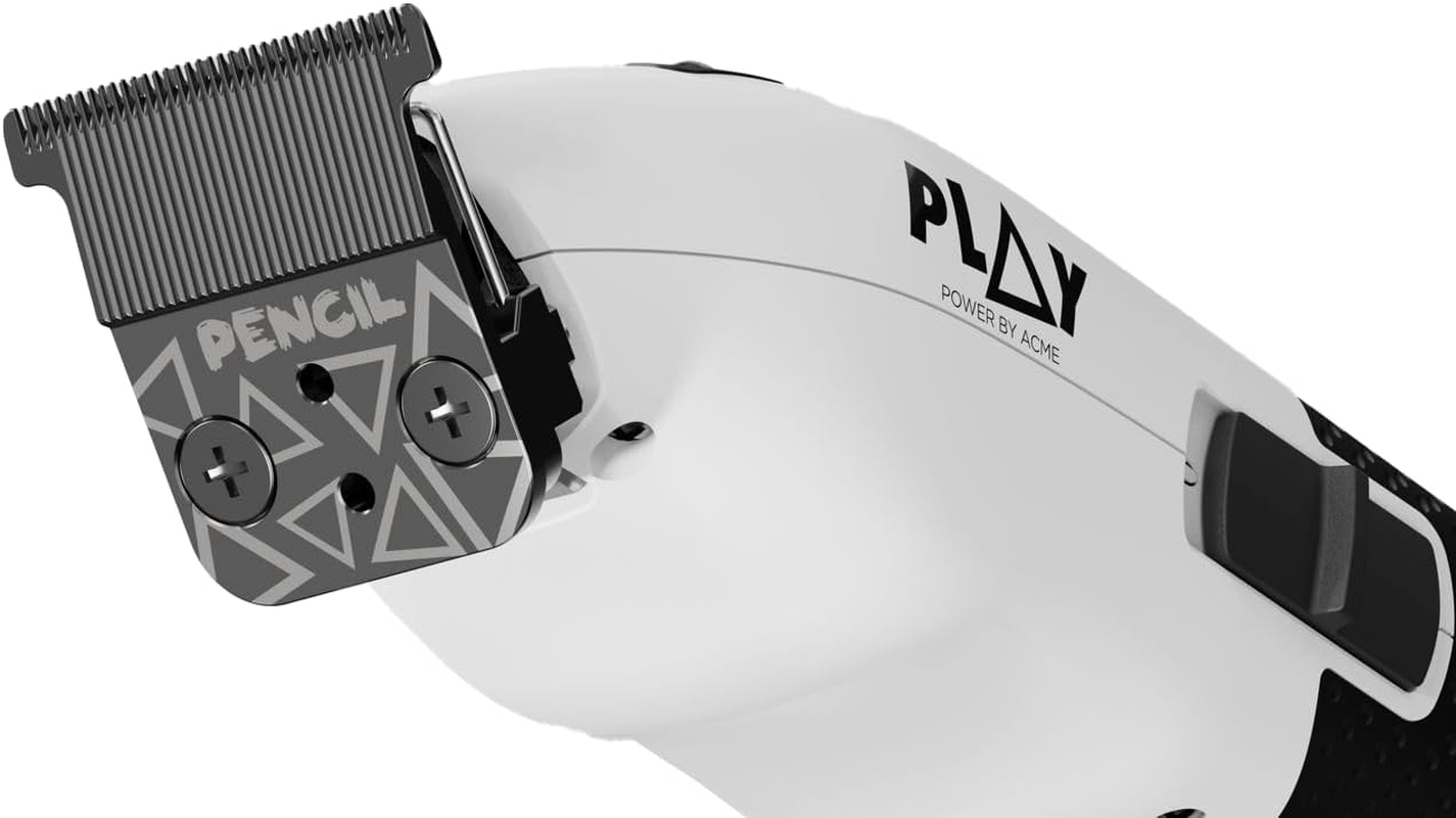 TPOB Play Professional Barber Hair Trimmer for Men 7000 RPM (White) - Black + Softy image number 3