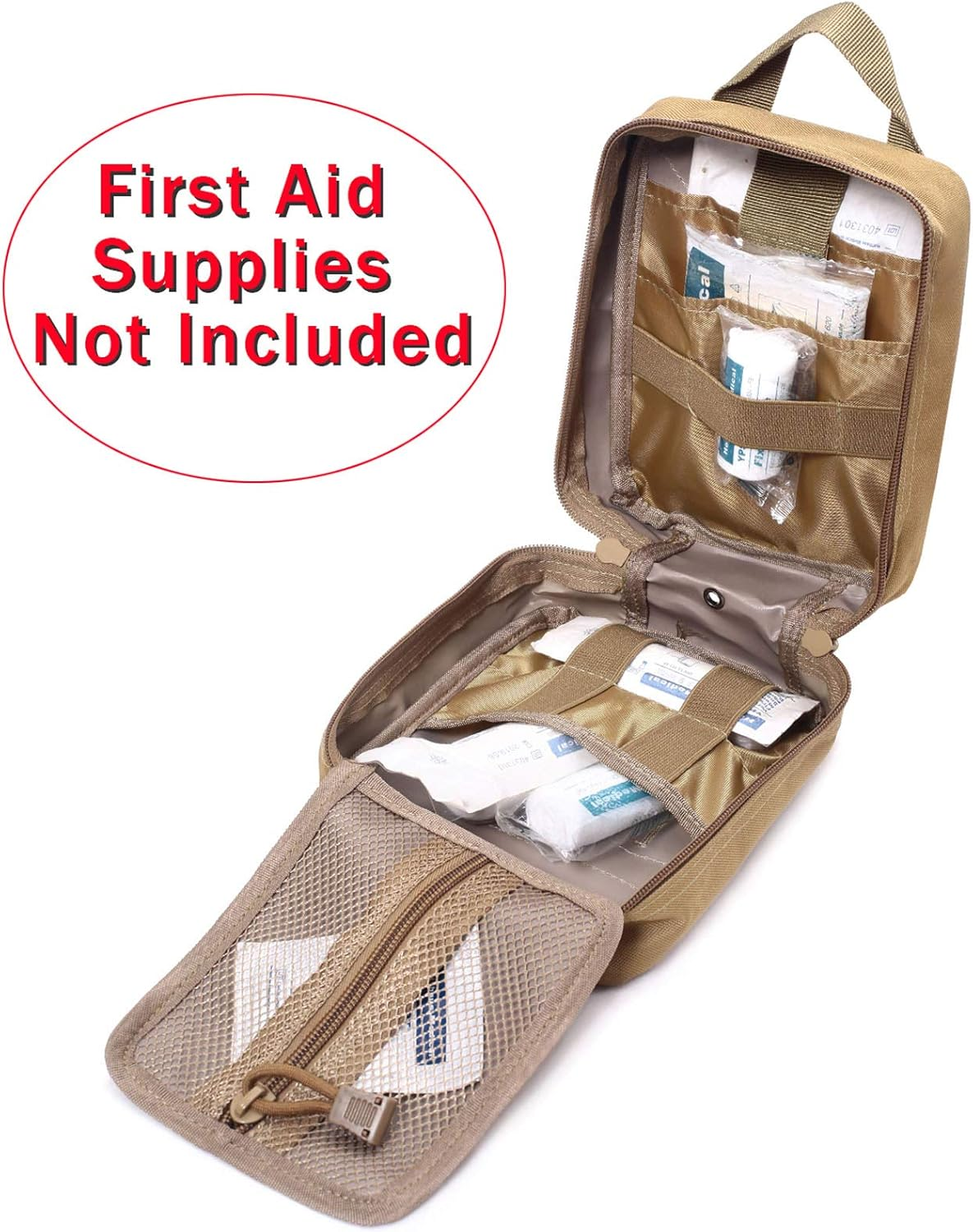 Honestptner Upgraded Outdoor Wear-Resistant Oxford Cloth Medical Pouch, Rugged Mountain Adventure First Aid Molle, Tactical Storage Pocket, Army Fans Survival Pouch, Tactical Medical Pouch image number 5