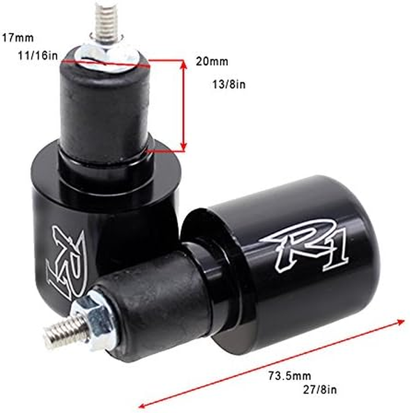 FXCNC Racing Motorcycle Handlebar Handle Bar End Cap Plugs Slider for YAMAHA YZF R1 1998 1999 2000 2001 2002 2003 2004 2005 2006 2007 2008 2009 2010-2016 - Blue image number 5