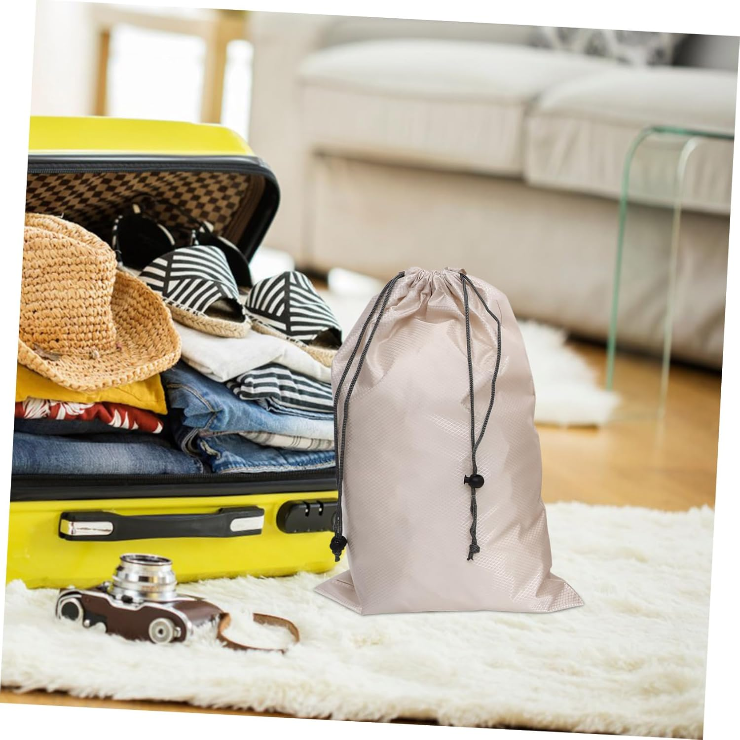 6Pcs Compression Packing Cubes Travel Organizers Expandable Luggage Organizer Bags Multi-Functional Design for Clothes Toiletries Material for Business Trips image number 3