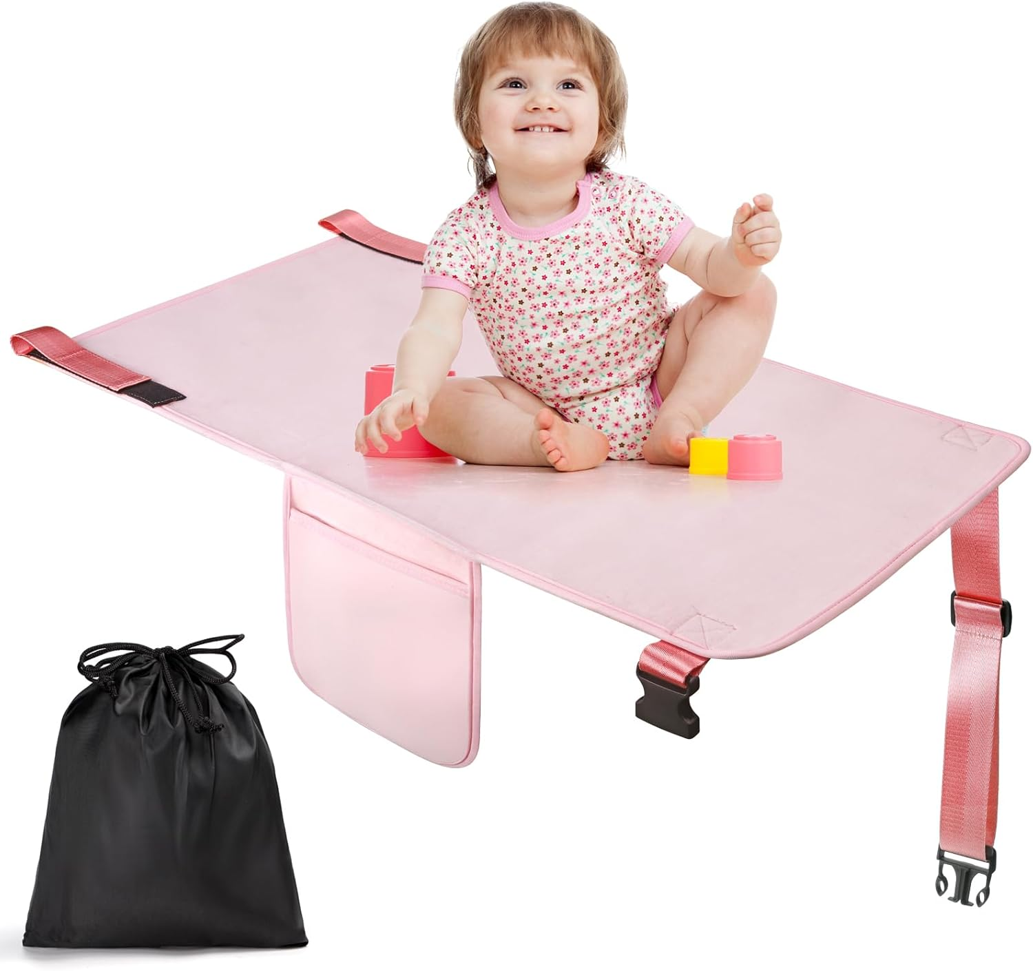 Toddler Airplane Bed, Kids Airplane Seat Extender Travel Bed, Kids Airplane Travel Essentials, Airplane Must Have for Toddlers, Portable Plane Bed Foot Rest for Flights