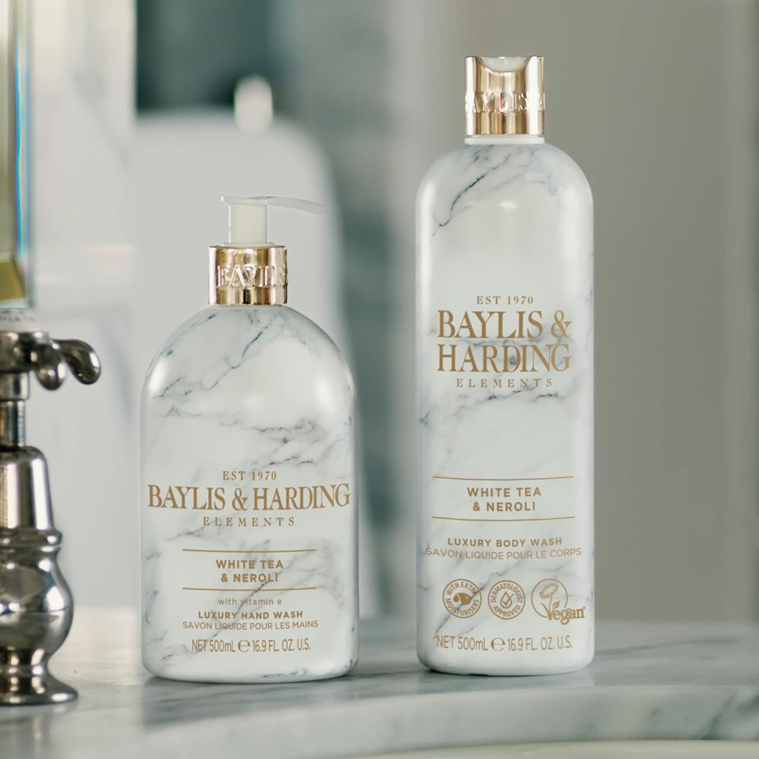 Baylis & Harding Elements White Tea & Neroli Hand Wash, 500 Ml (Pack of 3) - Vegan Friendly image number 4