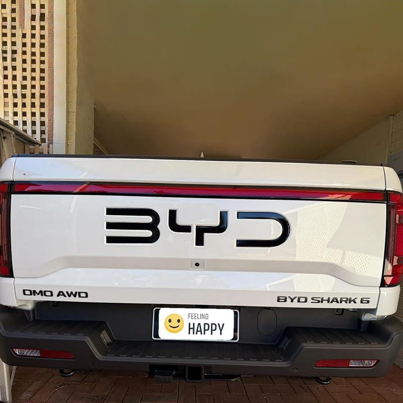 Personalized for BYD Shark 6 Emblem Sticker Cover, Fit for Logo BYD Shark 6 Decals Accessories,Precision ABS Material Anti-Scratch(Matt Black-Rear Logo Cover) image number 5