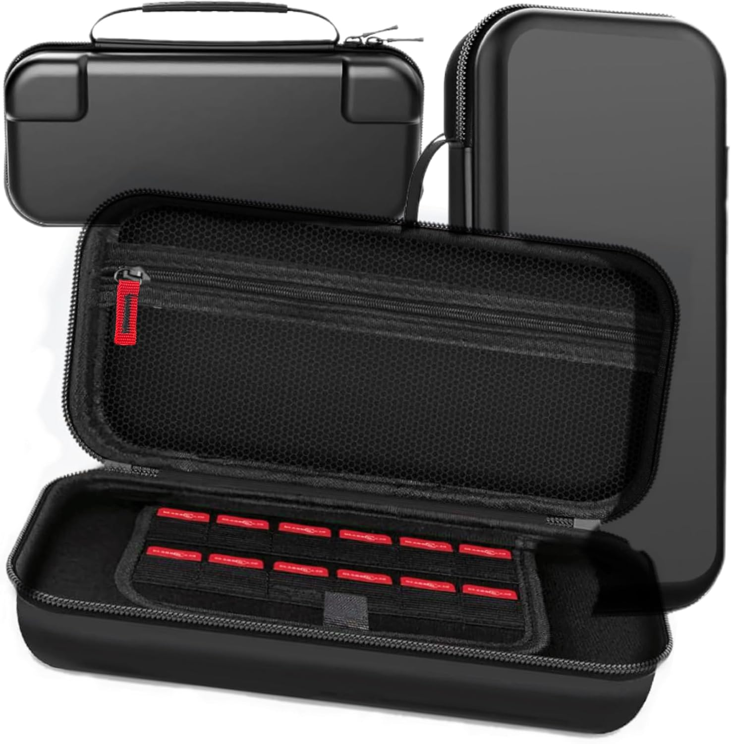 [Longest Durable] Travel Carrying Case for Nintendo Switch 2 2025, Large Volume Accessories Bundle Holder, Hard Protective Cover Estuche Funda, Black image number 1