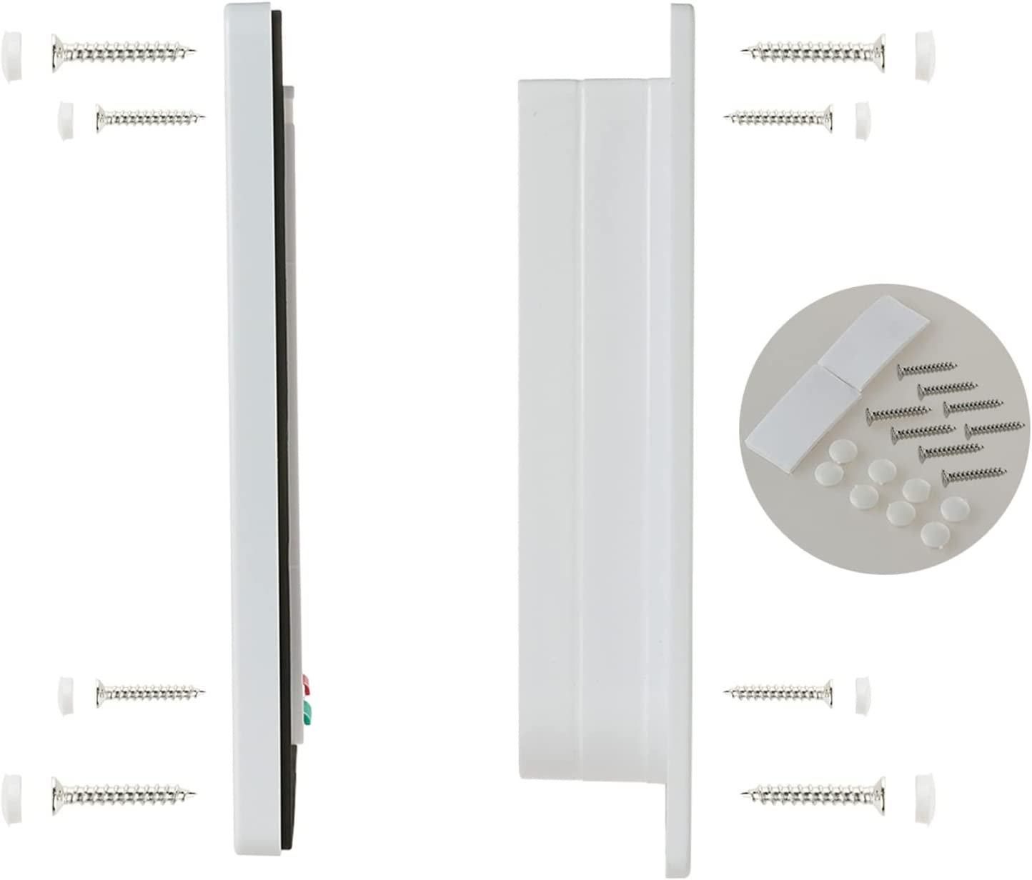 Extra Large Cat Door (Outer Size 11" X 9.8"), 4 Way Locking Large Cat Door for Interior Exterior Doors, Weatherproof Pet Door for Cats & Dog with Circumference < 24.8"(XL, White) image number 1