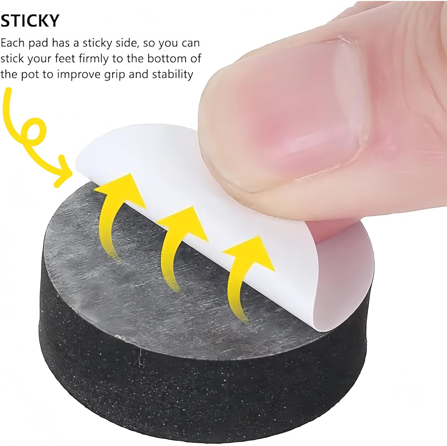 Jindizi 60Pcs Pot Feet Risers Plant Riser Invisible Pot Feet for Indoor/Outdoor Planters Adhesive Pads, Plant Pot Feet for Outdoor Planters image number 1