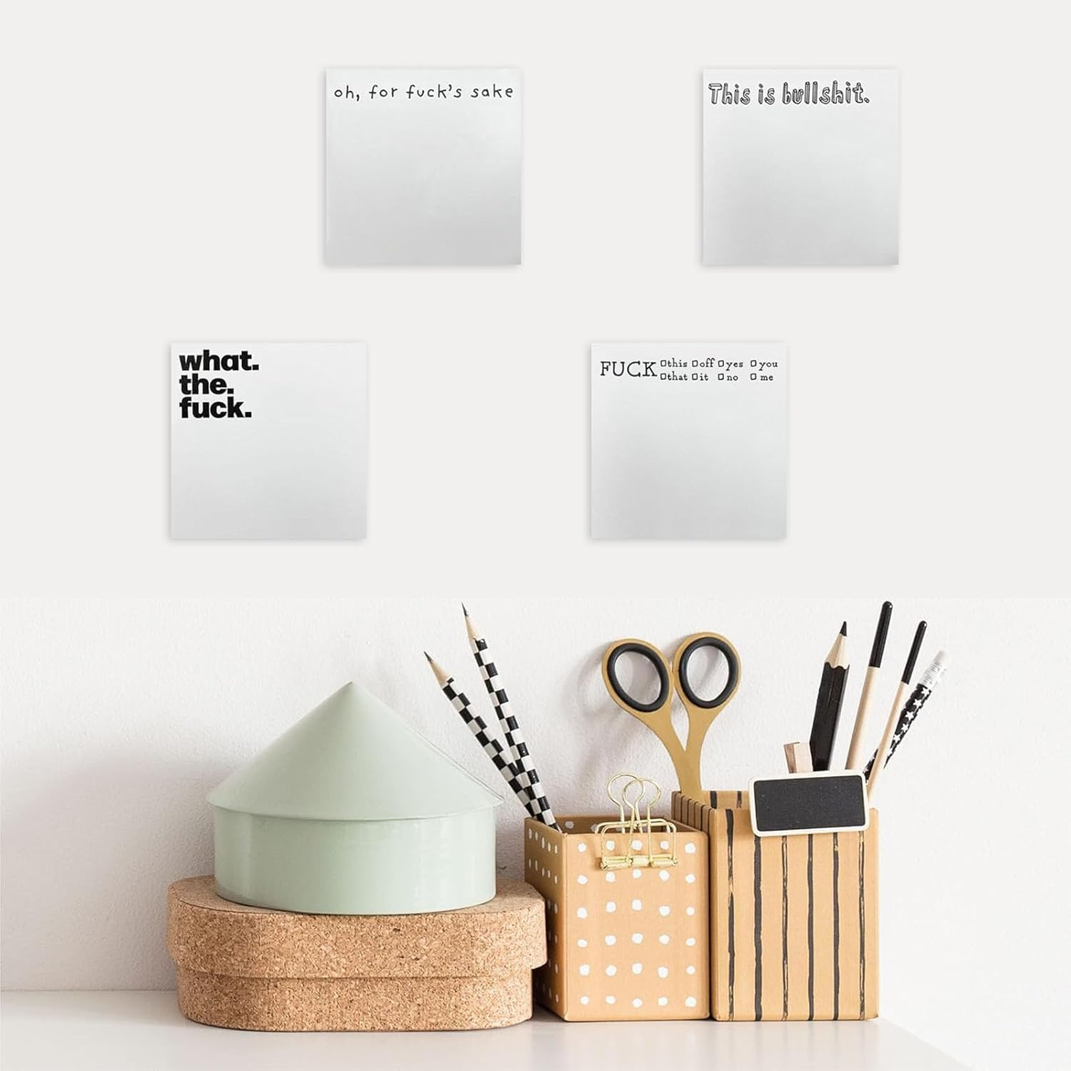 8PCS Funny Sticky Note, Betterjonny 4 Styles Novelty Sticky Notes Spoof Snarky Office Supplies for Women Men, Sassy Desk Accessories School Supplies, Funny Gifts for Friends Colleagues image number 6