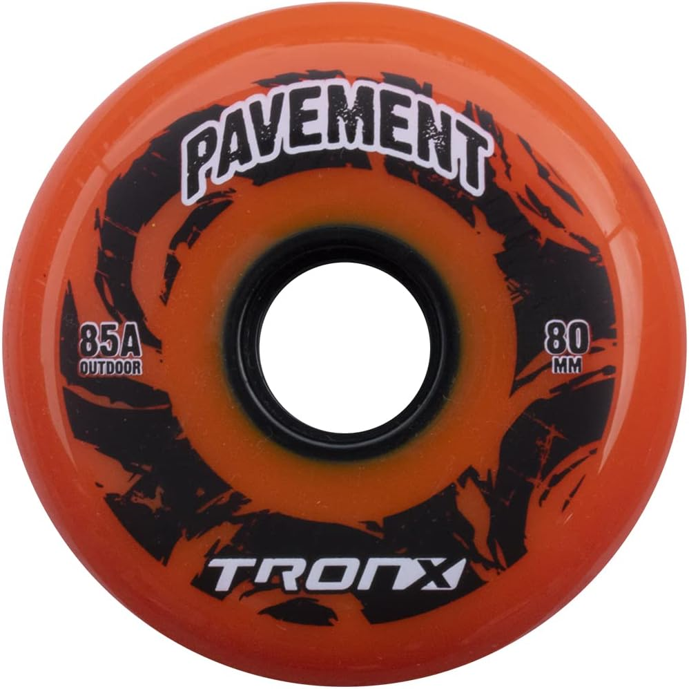 Tronx Outdoor Pavement Asphalt Hilo 4-76MM/4-80MM 85A Inline Roller Hockey Wheels 8 Pack
