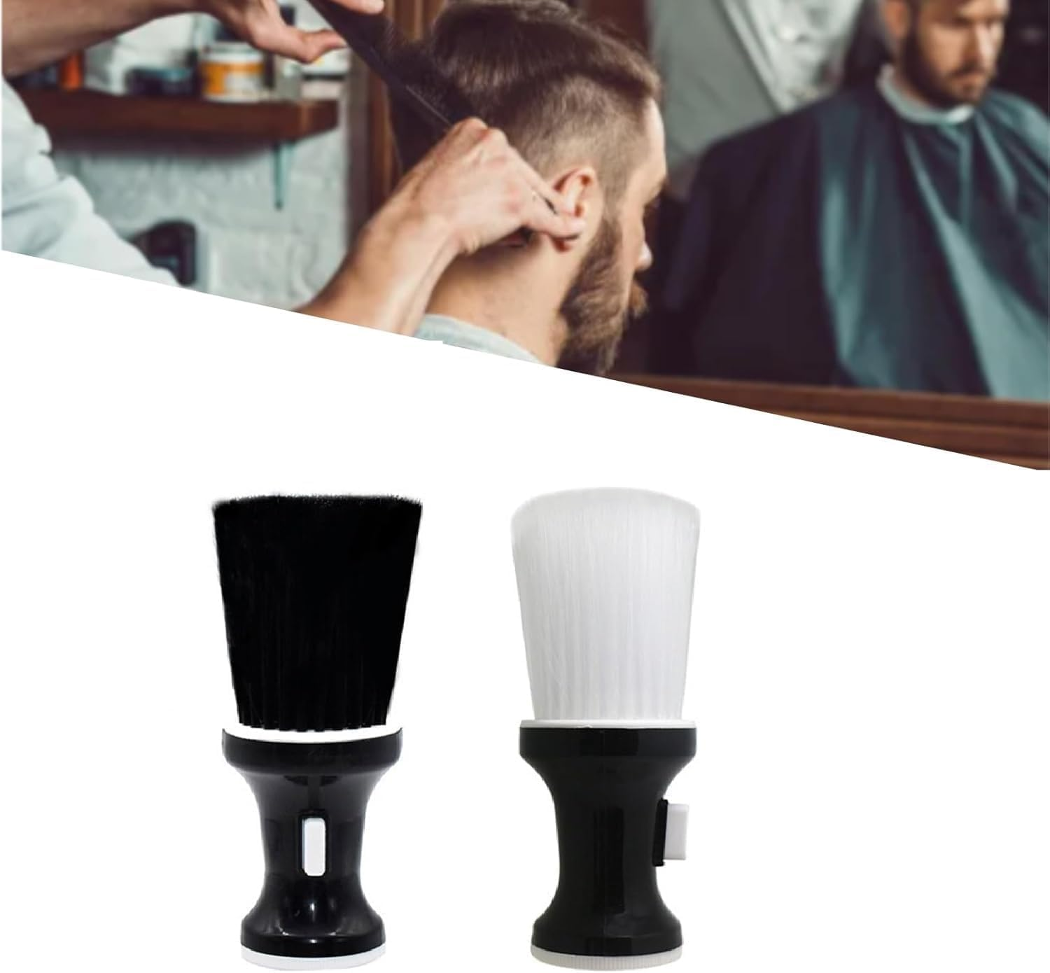 Body Powder Brush Hair Salon Supplies Brushes, 2Pcs Body Powder Brushes Duster Hair Salon Supplies Brushes,Barber Powder Neck Duster Brushes,Body Powder Brushes Barber Brushes image number 1