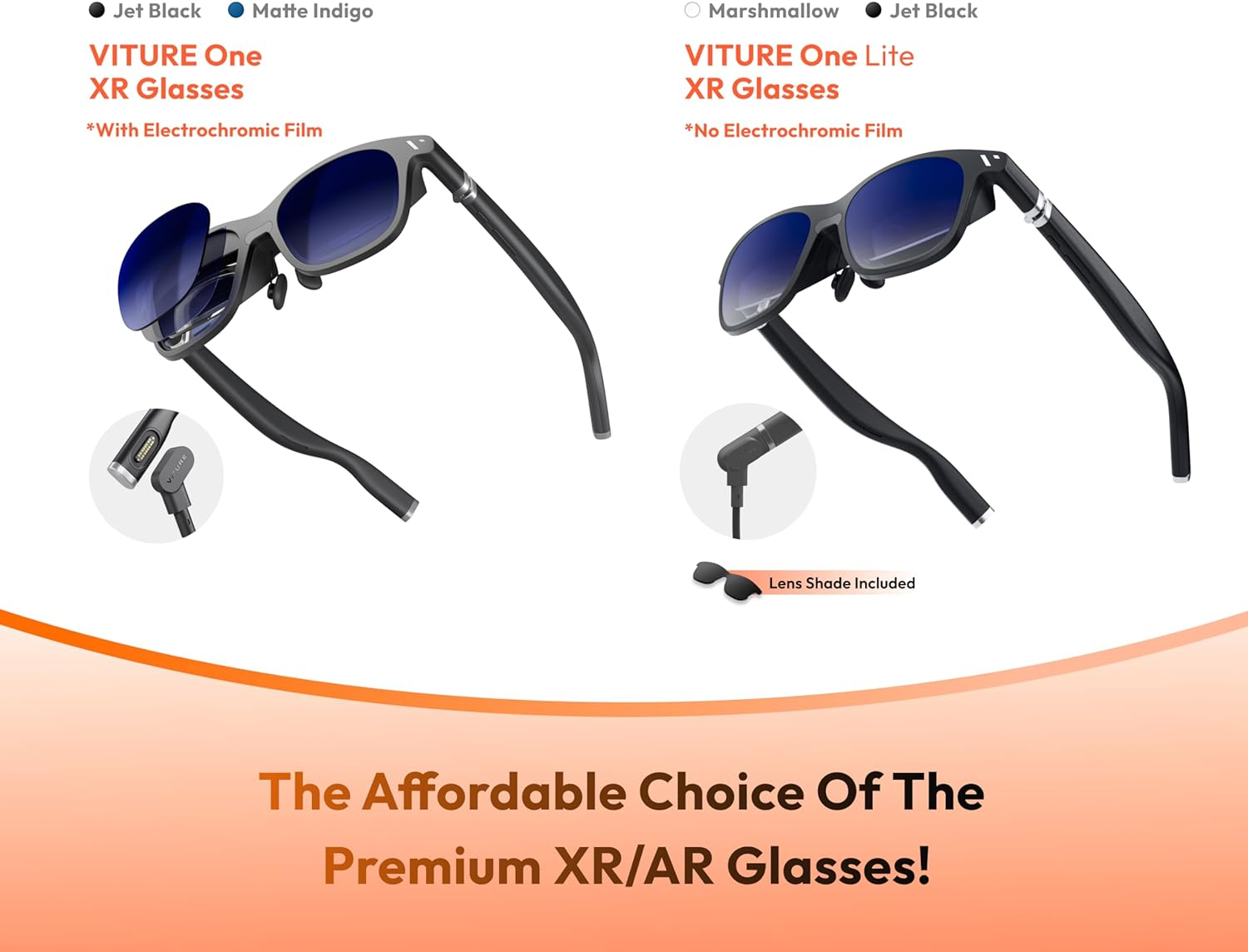 One Lite XR Glasses, 120" Full HD, Harman Sound, AR Glasses Fits Iphone 16/15 (Spatial Video Supported), Steam Deck/Rog Ally/Gaming Consoles/Pc/Android, Myopia Adjustments image number 6