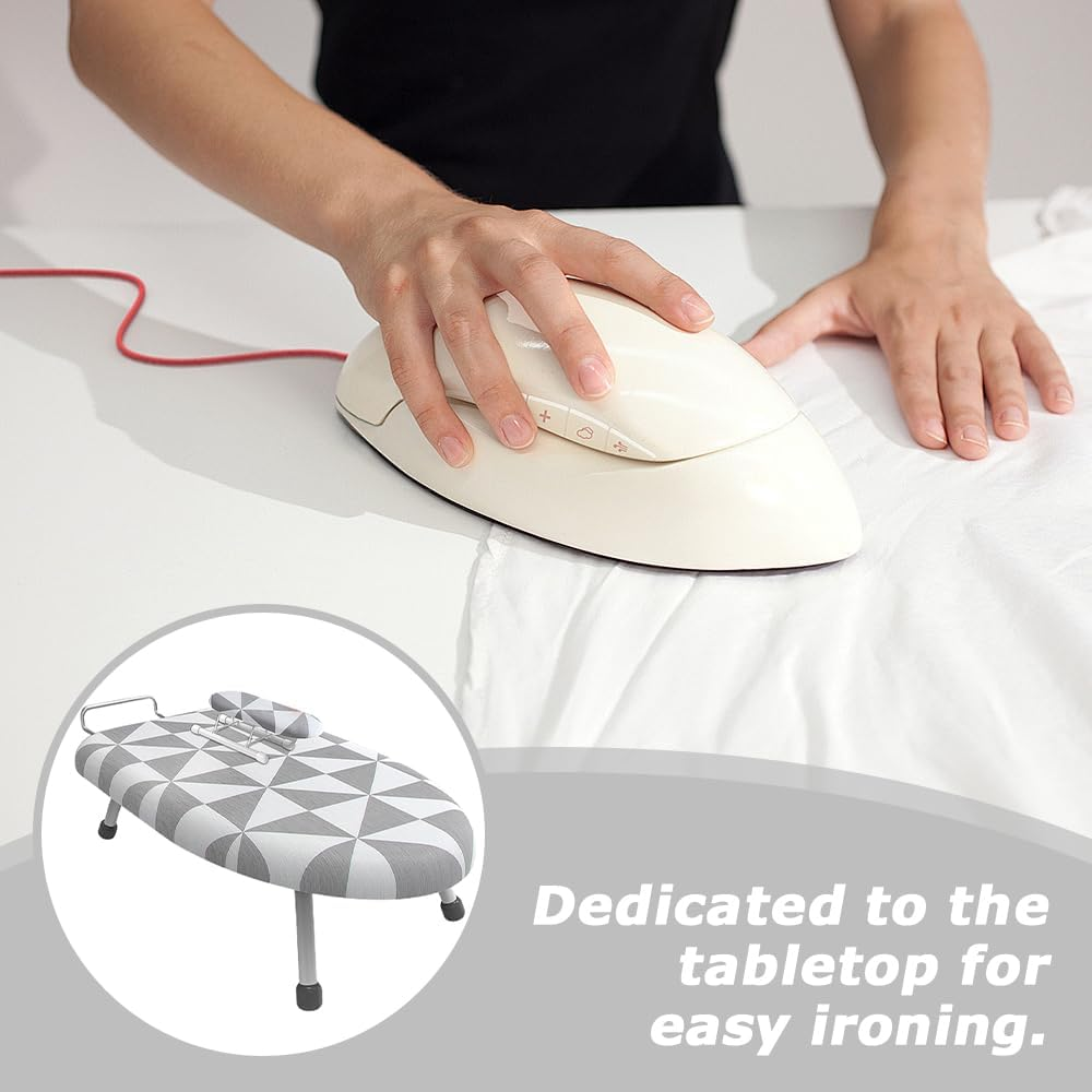 Foldable Tabletop Ironing Board, Portable Ironing Board,Ironing Pad,Folding Ironing Board,Dual Purpose Ironing Tool,For Laundry Room Sewing Room Travel for Home Use, Convenient Storage (Grey) image number 2