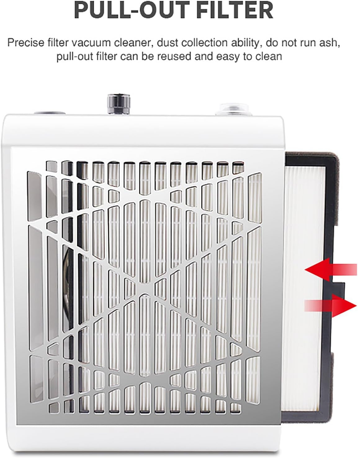 2-In-1 Manicure Kit, 60W Strong Power Nail Dust Collector Dust Vacuum Cleaner Manicure Tools, for Salon Expert Home Use image number 2