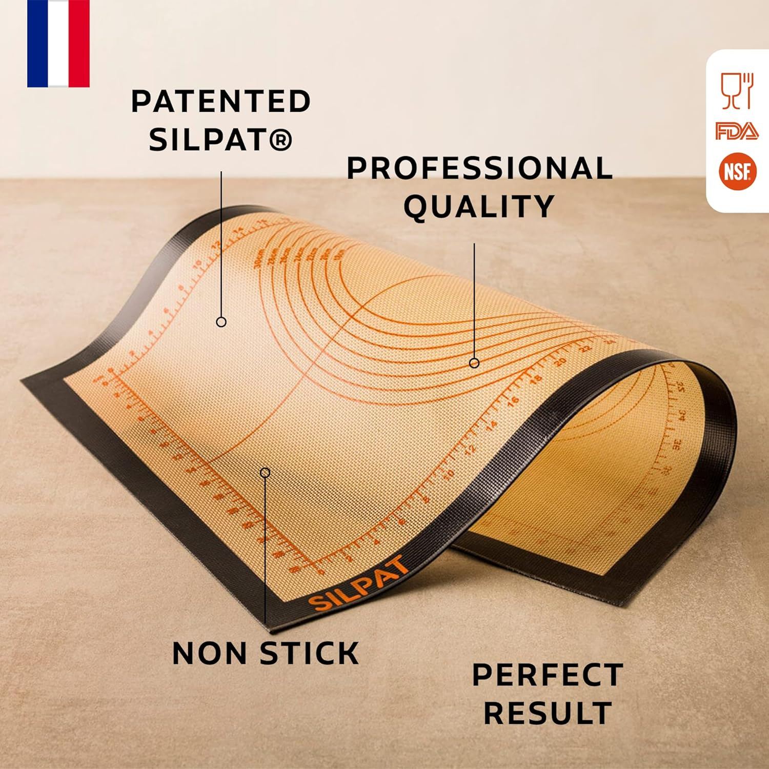 Silpat the Original Perfect Pastry Non-Stick Silicone Countertop Workstation Mat, 15-1/8" X 23" image number 4