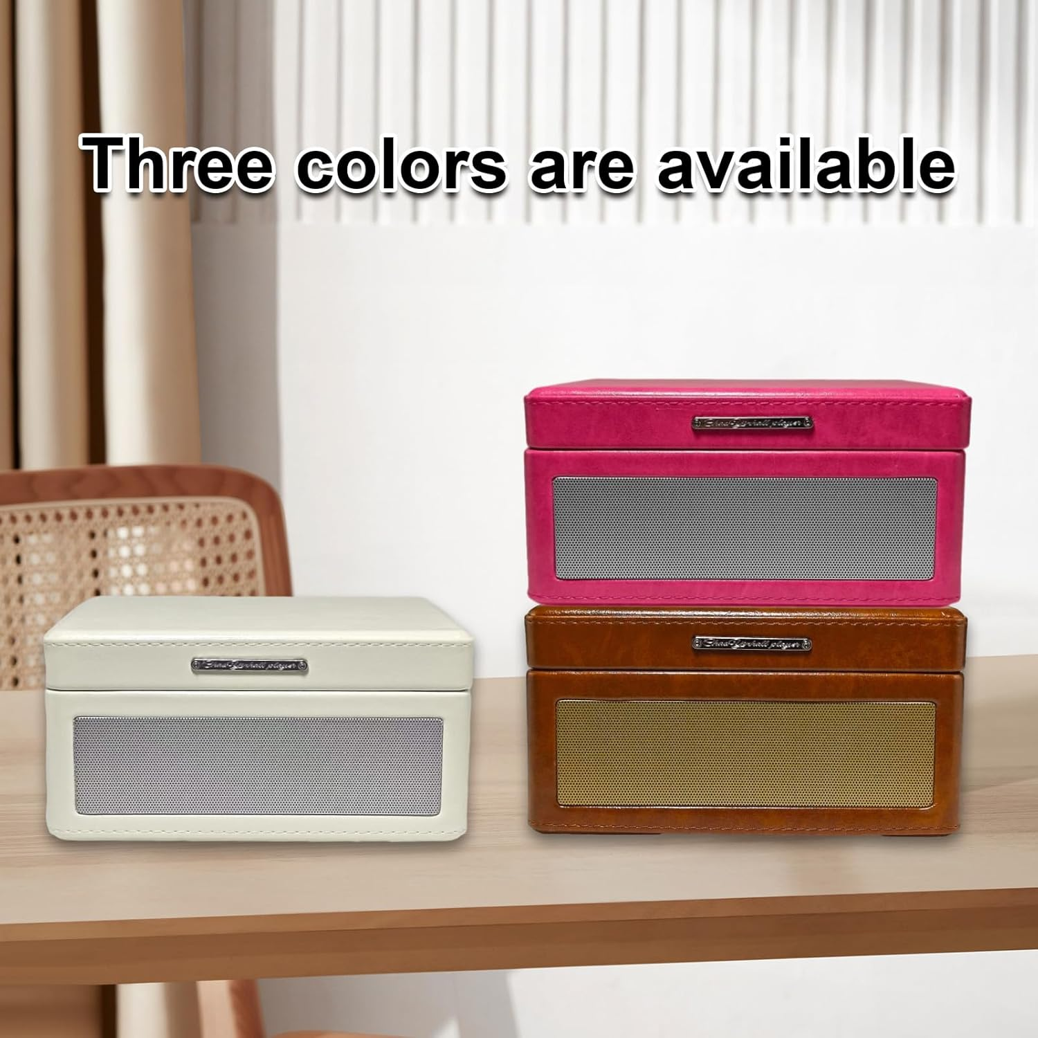 Portable Bluetooth Desktop CD Player 20.5 X 16.5 X 10Cm Hifi Sound Speakers for Use at Home, Car (Red Rose) image number 5