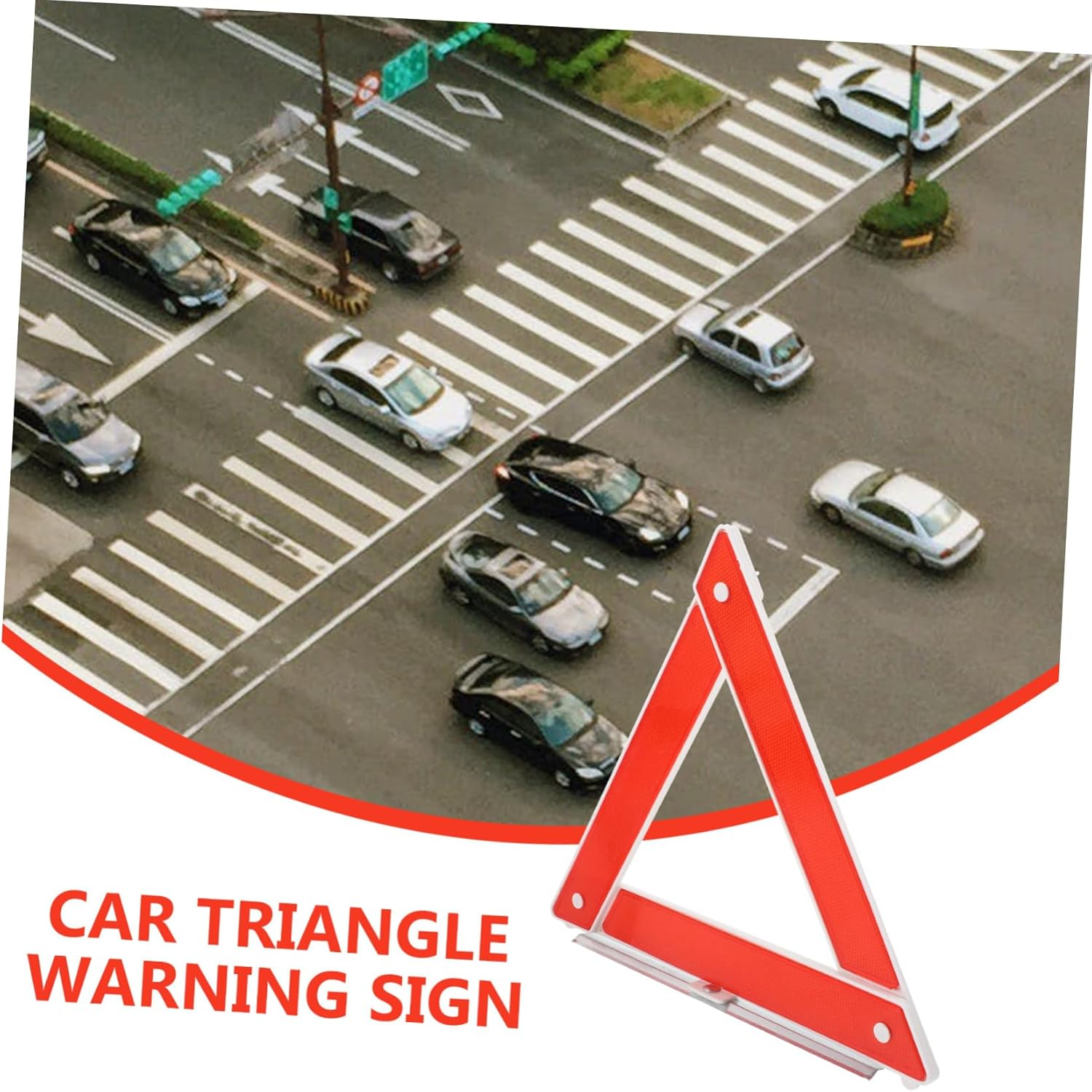 Foldable Roadside Triangle Warning Sign High Visibility Emergency Safety Reflective Car Road Safety Kit Metal and Plastic Construction for Quick Setup image number 5