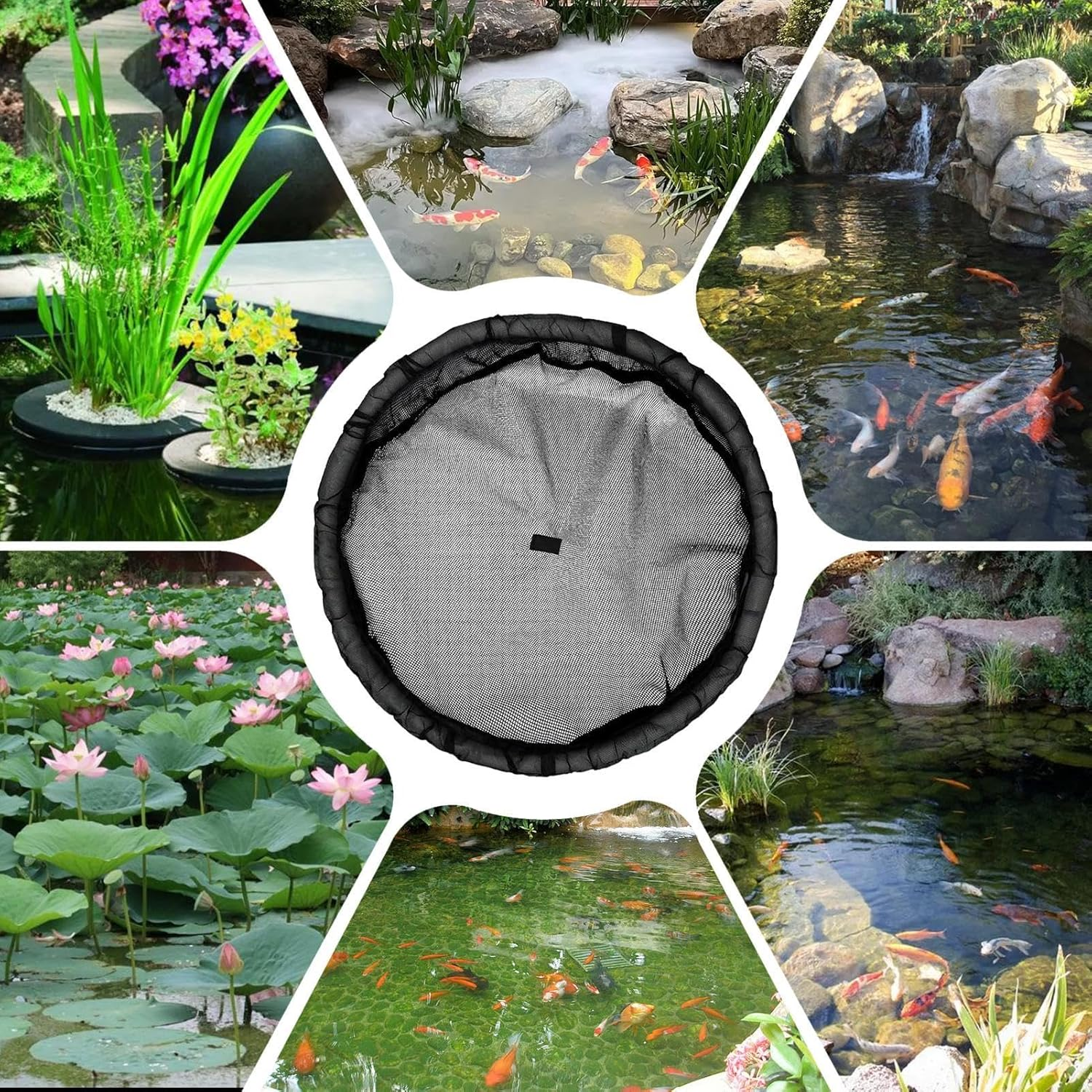 Floating Fish Barrier | Floating Island Plant Protector,Large Size round Floating Island Plants Protector Fish Barrier Mesh image number 6