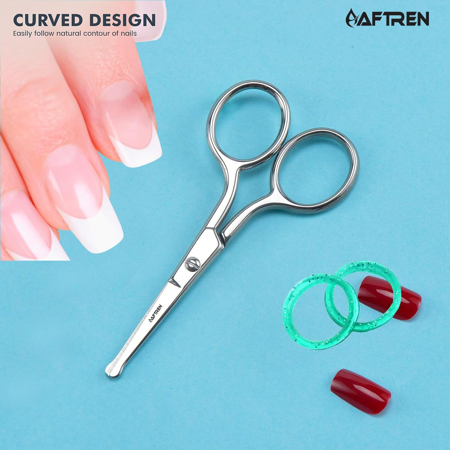 Professional Cuticle Nipper Sharp Stainless Steel Cuticle Scissors Non-Slip Handle Precisely Removing Excess Cuticles and Dead Skin (Rainbow, 4 Inch) - Multi image number 7