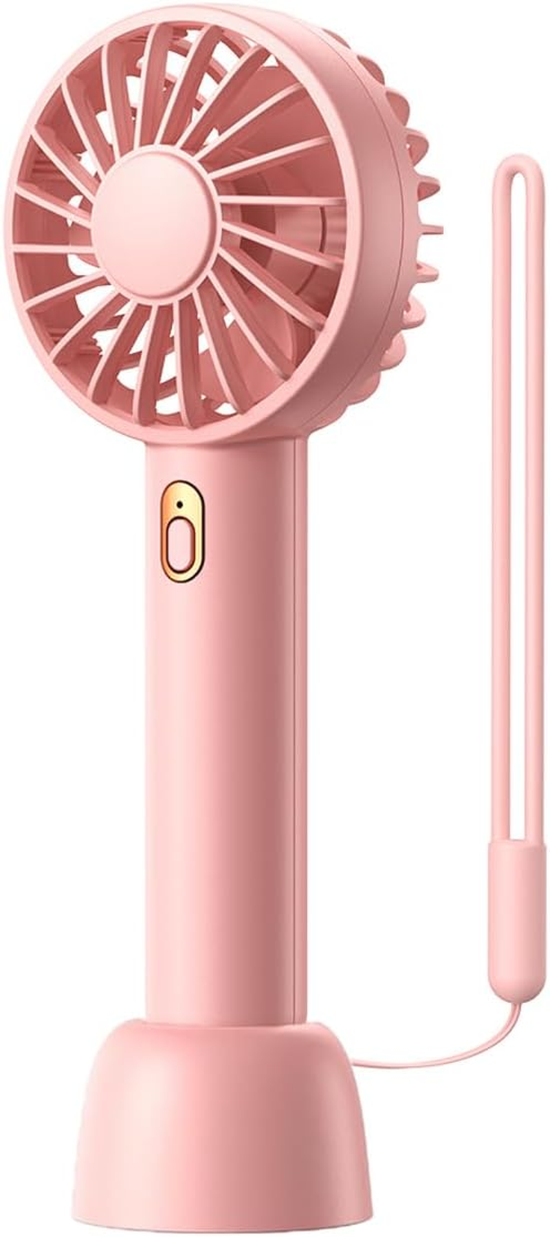 H HOME-MART Mini Portable Fan, Powerful Handheld Fan, Cute Design 3 Speed Personal Small Desk Fan with Base, Lightweight Makeup USB Rechargeable Fan for Stylish Girl Women Travel Indoor Outdoor (Blue)