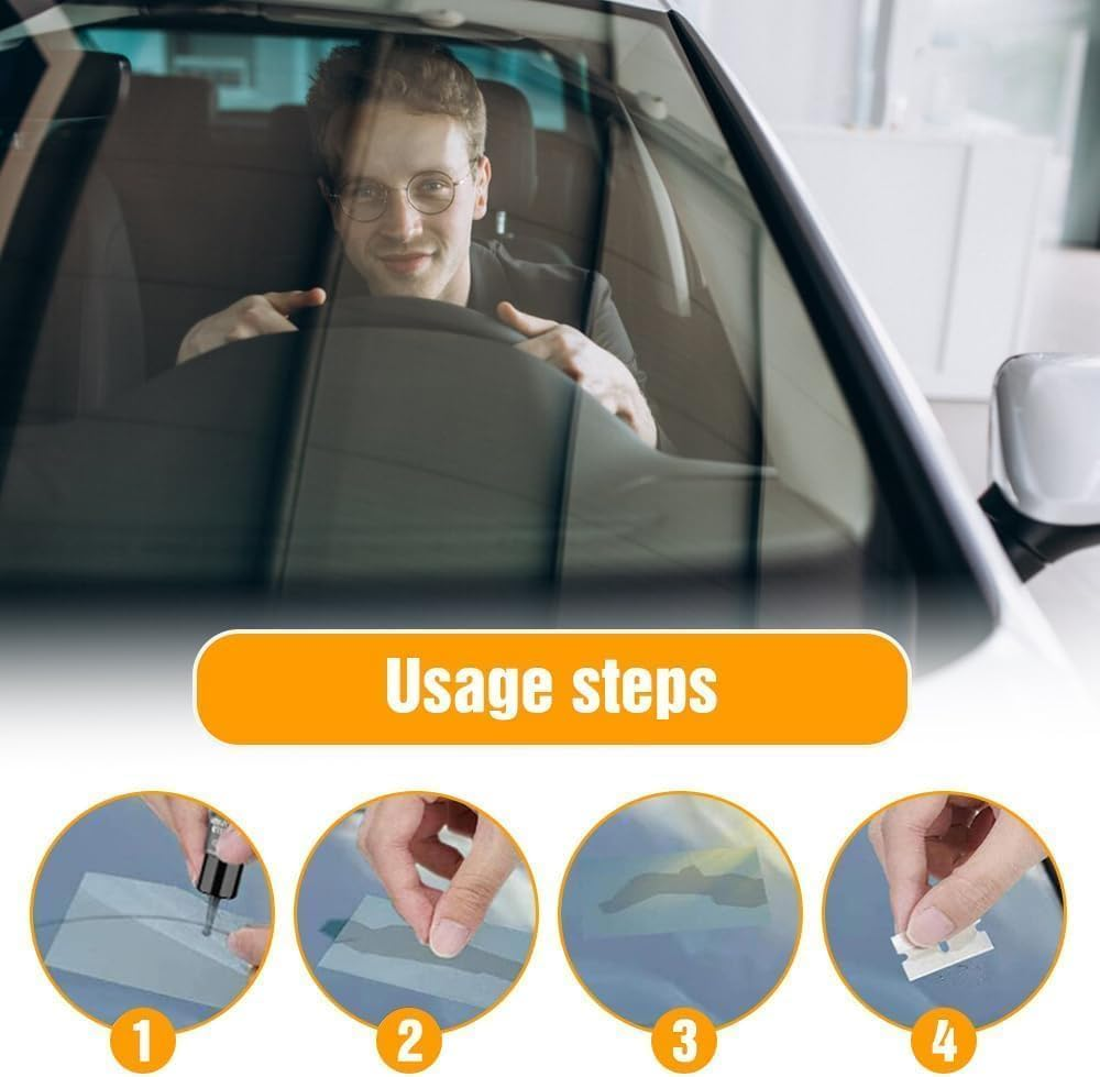 Upgraded Windshield Crack Repair Kit, Professional Glass Repair Liquid for Chips & Cracks, Quick Fix Windshield Repair Tools for Cars, Windows & Mirrors, Includes Premium Crack Filler & Applicator image number 6