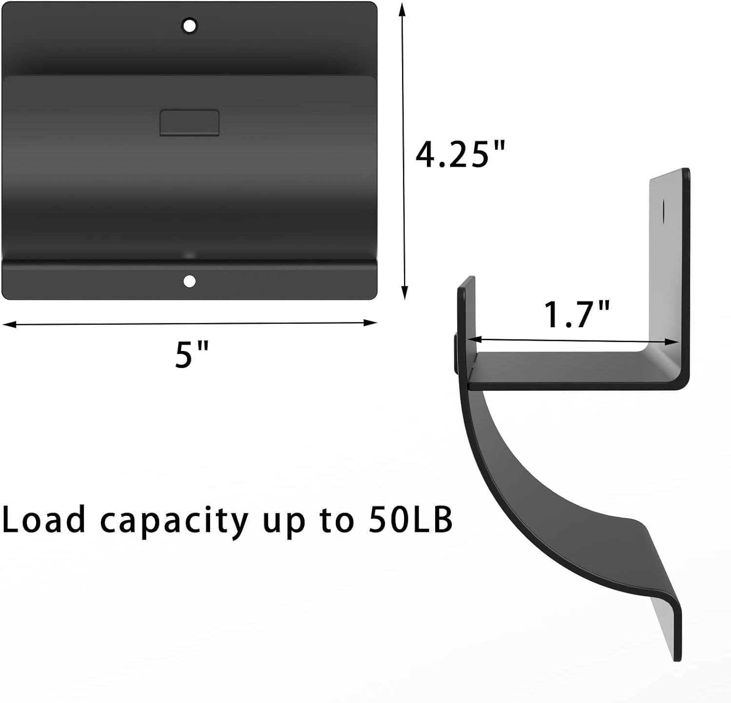 Juformin Heavy-Duty Ladder Hanger-Wall Mount Ladder Hooks for Storage-Wheelbarrow Hangers for Garage Wall-2 Pack image number 3