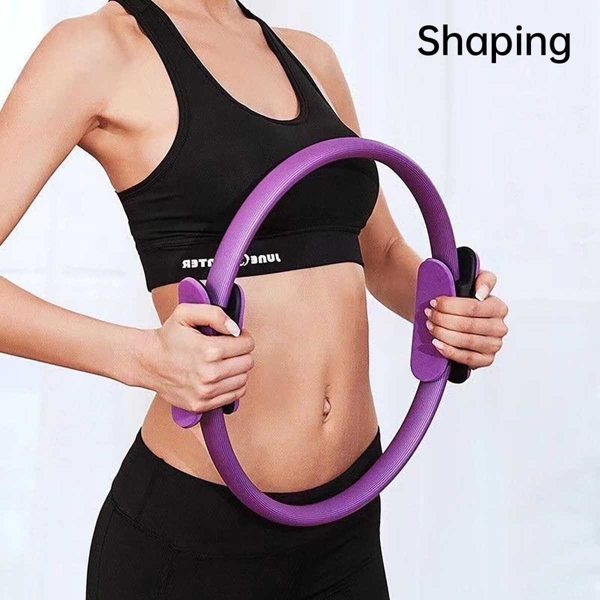 AIMALL Yoga Ring Pilates Ring Magic Ring for Fitness &ndash; Durable Fiberglass with EVA, Pelvic Floor Muscle and Full-Body Workout Equipment image number 2