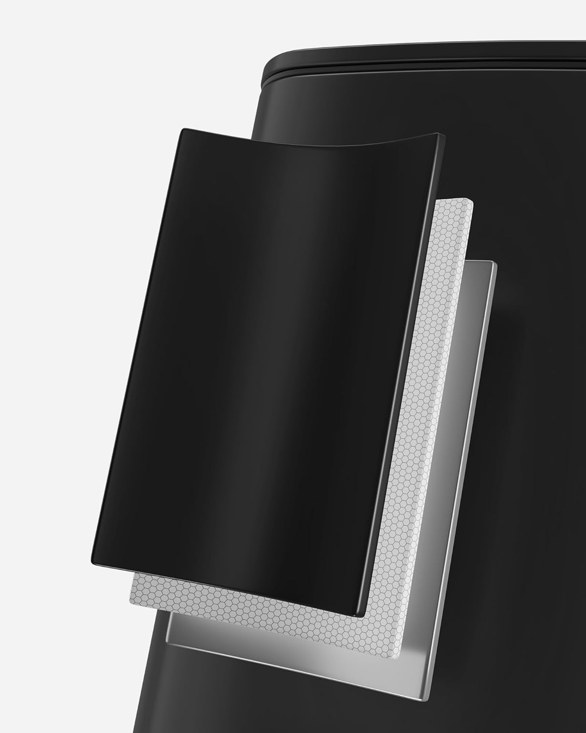 SONGMICS Kitchen Trash Can 30 Litre Trash Bin Pedal Bin Steel with Inner Bucket Soft Close Hold Function Ink Black LTB593B02 image number 1