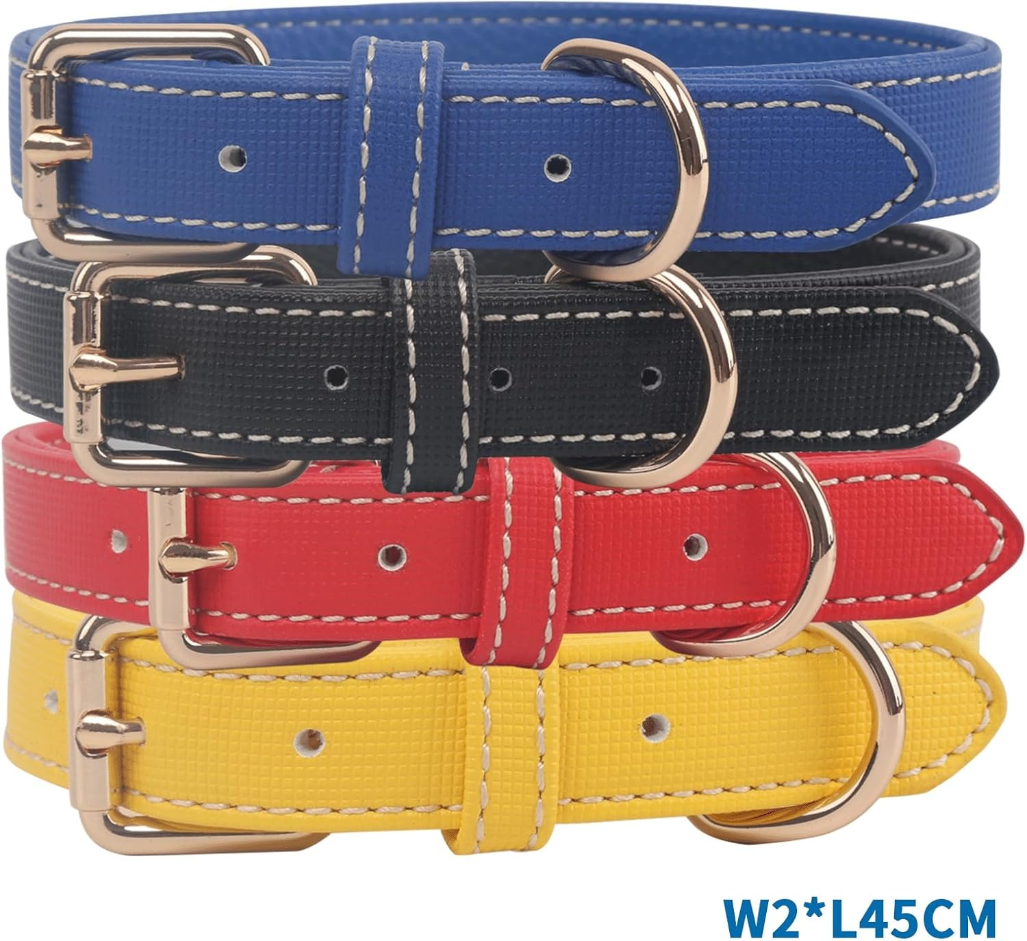 Patapalooza Leather Dog Collar, Strong and Adjustable, Ideal for Training and Walking, Stylish and Durable Style. image number 2