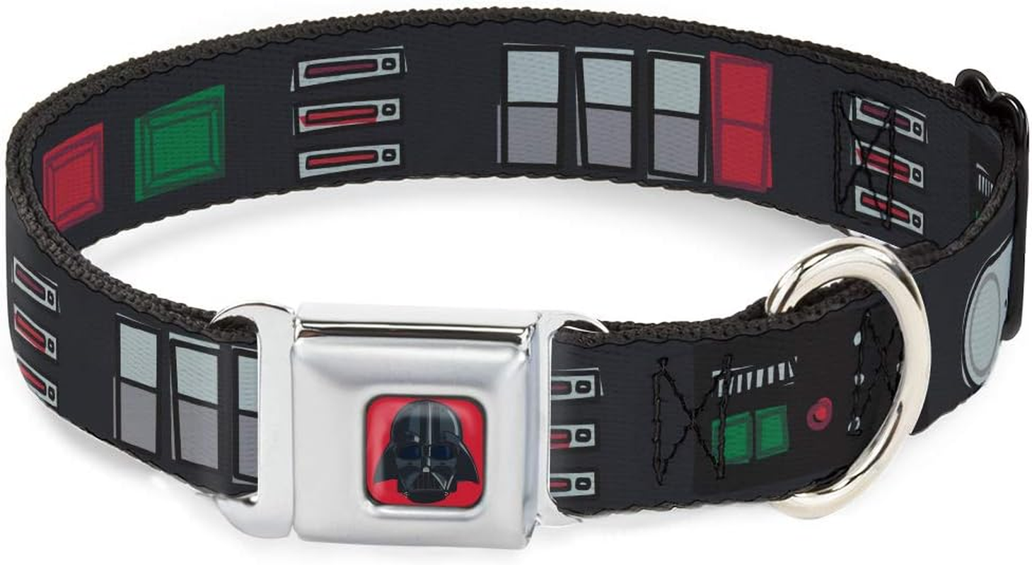 Buckle-Down Dog Collar Seatbelt Buckle Star Wars Darth Vader Utility Belt Bounding3 Black Grays Reds 18 to 32 Inches 1.5 Inch Wide, Multi Color (DC-SB-SWBBV-WSW141-1.5-L) image number 5