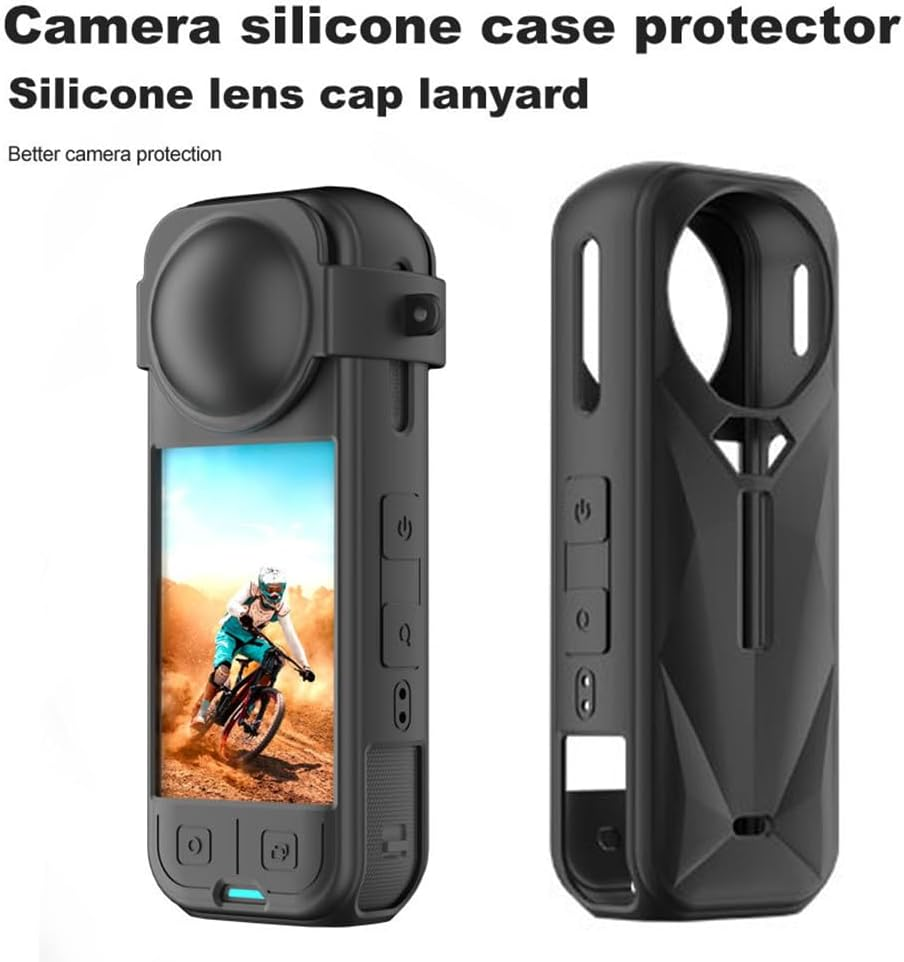 Protection Bundle for Insta360 X5｜Silicone Case + Lens Cover + PC Protective Lens + Storage Bag + 2X Tempered Glass Screen Protectors｜Full Coverage & Easy Storage image number 1