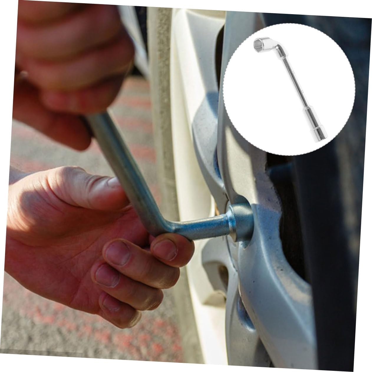 COSMEVIVI Multifunction Tire Valve Stem Tool Shaped Socket Wrench Wheel Alignment Tool Automotive Wrench image number 5