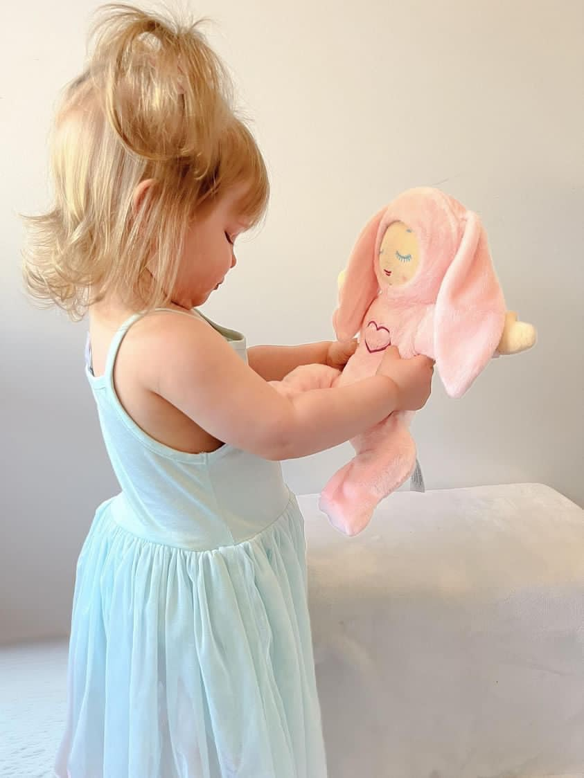 Lulla Doll Baby Sleep Aid Outfit | Cozy Pink Bunny Outfit | Soft, Snuggly, Machine-Washable Clothes for Lulla Doll | Newborn Essentials image number 2